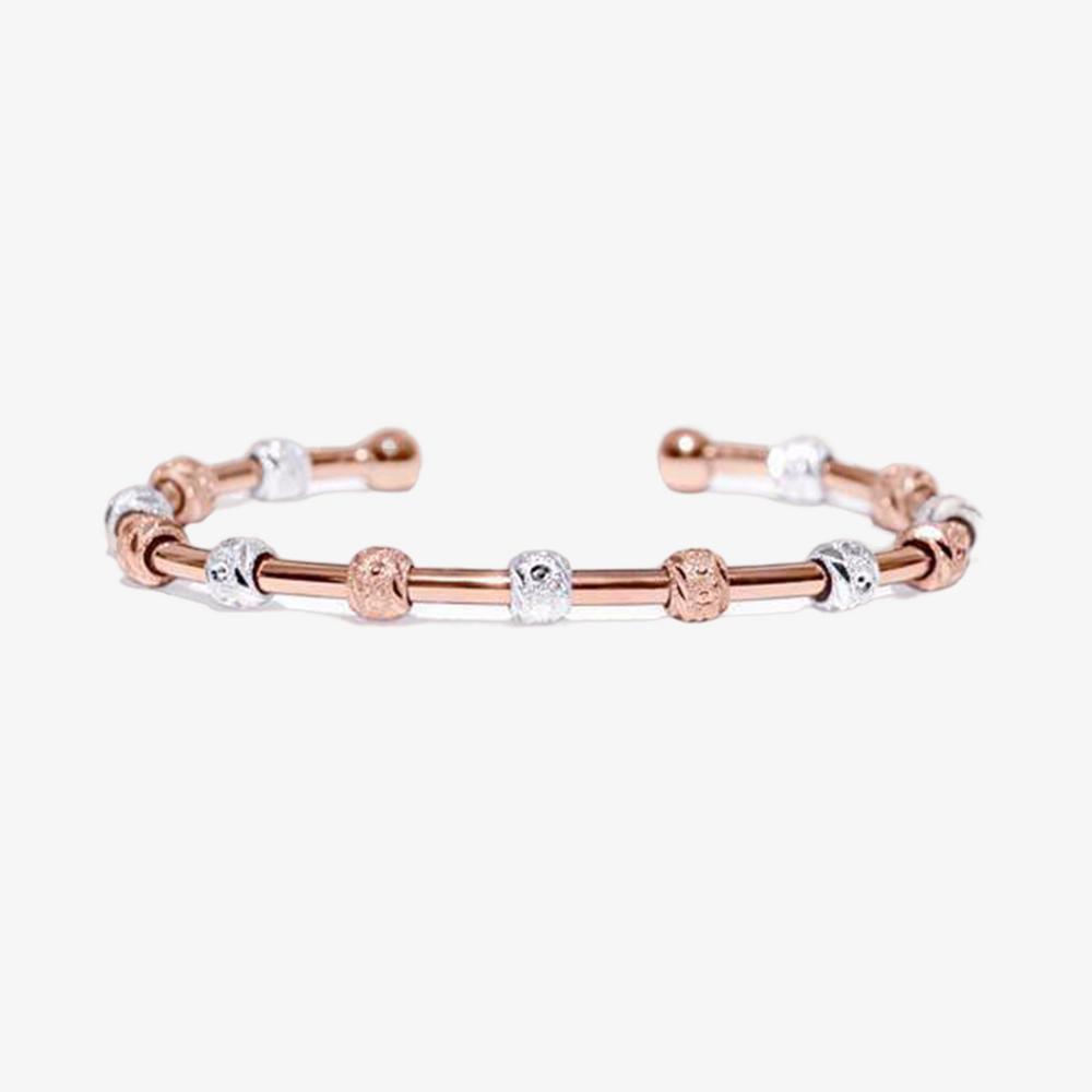 Golf Goddess Two-Tone Rose Gold and Silver Stroke Counter Bracelet