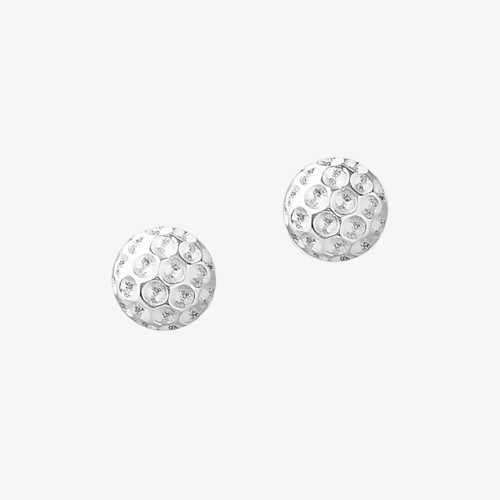 Silver Golf Ball Earrings