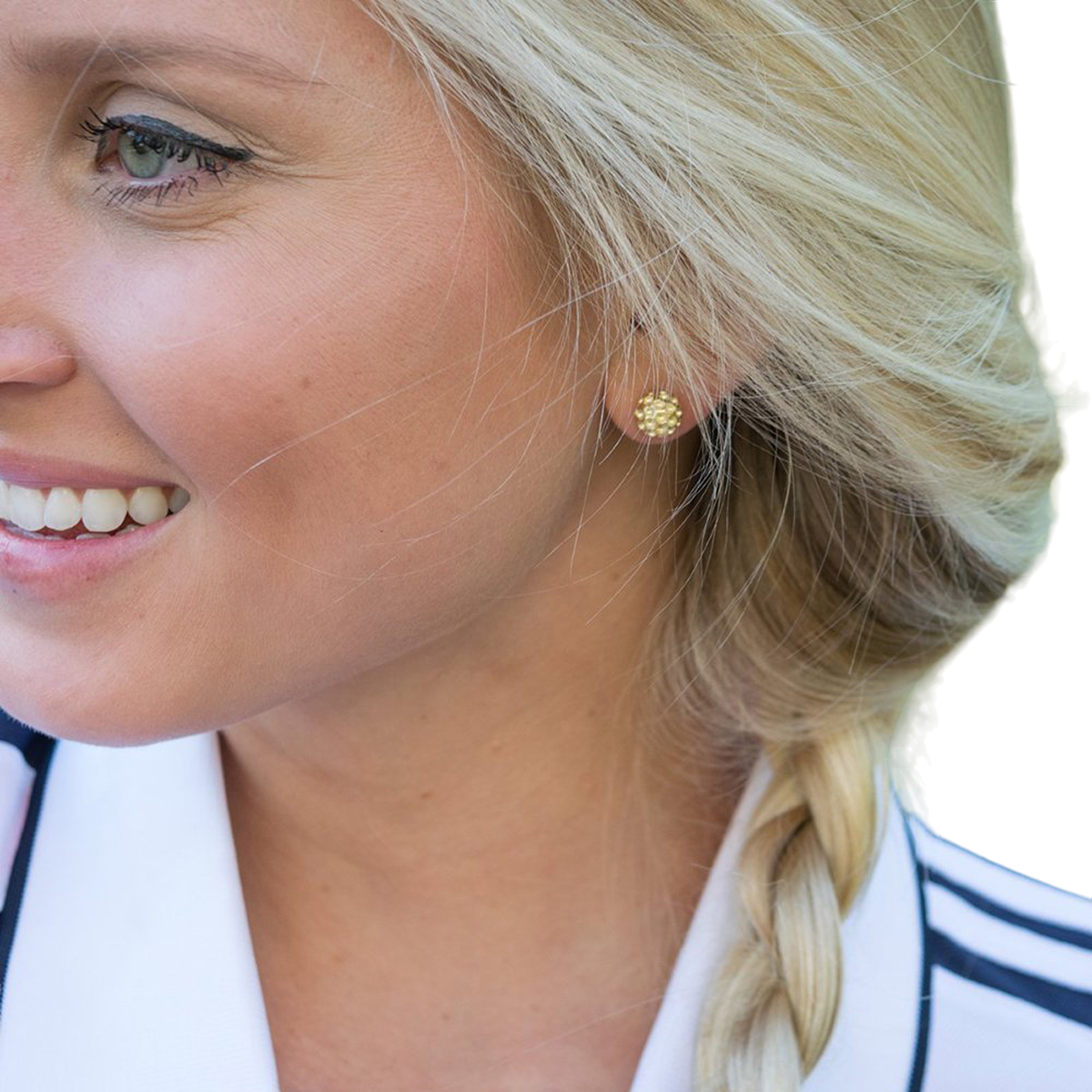 Gold Golf Ball Earrings