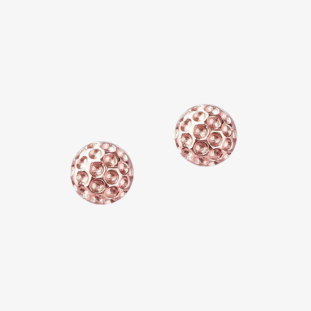 Rose Gold Golf Ball Earrings