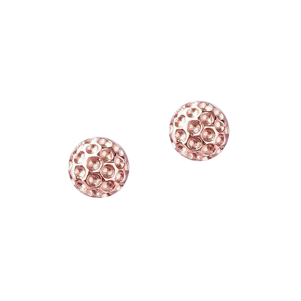 Rose Gold Golf Ball Earrings