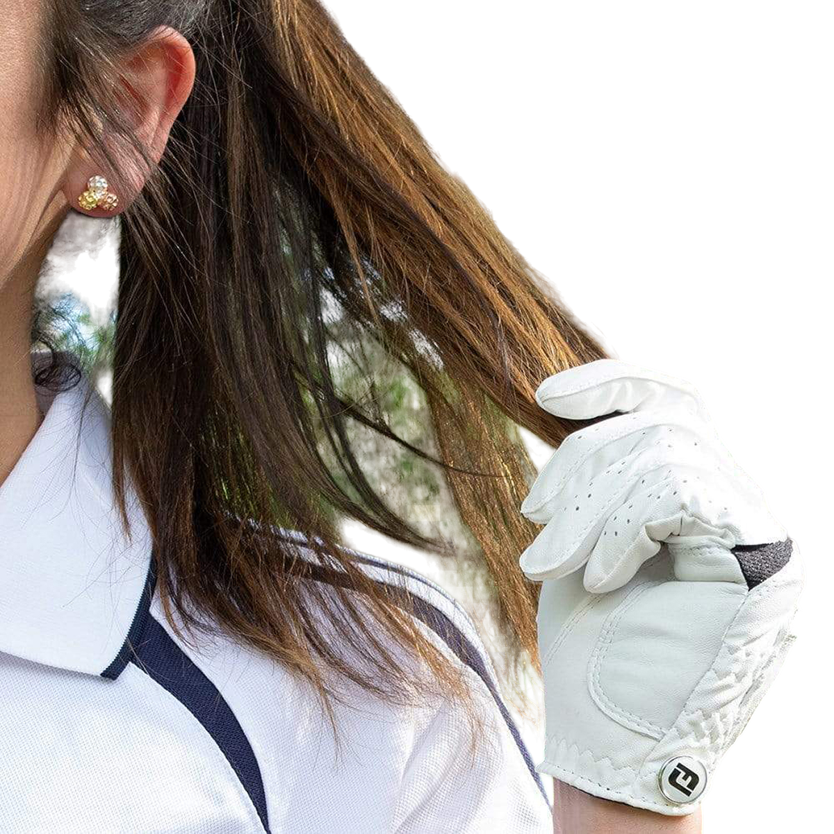 Par 3 Tricolor Golf Ball Cluster Earrings