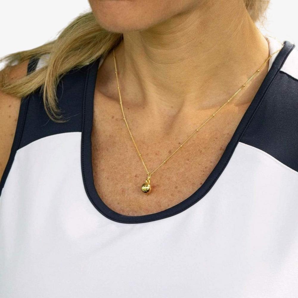 Gold Tennis Charm Necklace & Earrings Gift Set