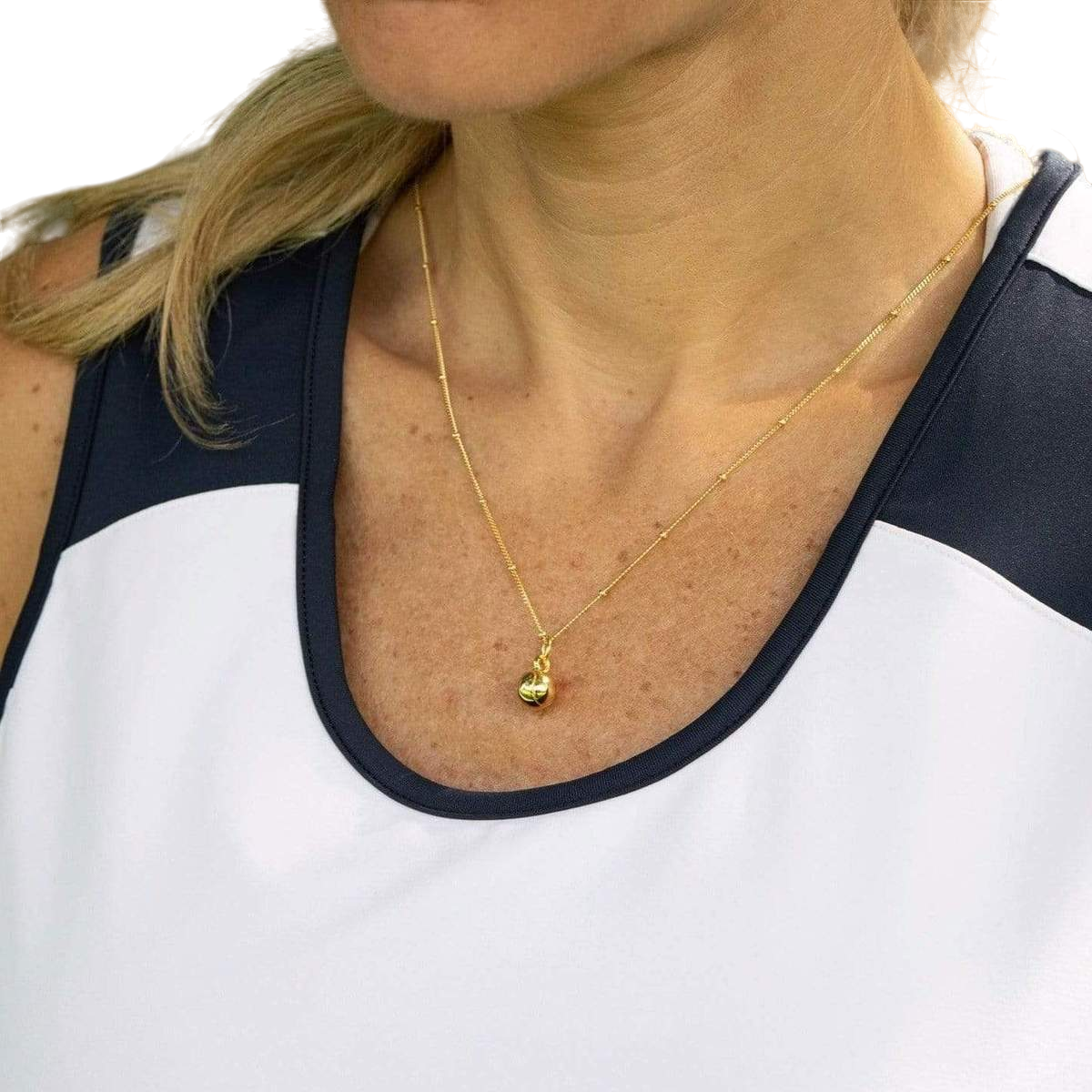 Gold Tennis Charm Necklace & Earrings Gift Set