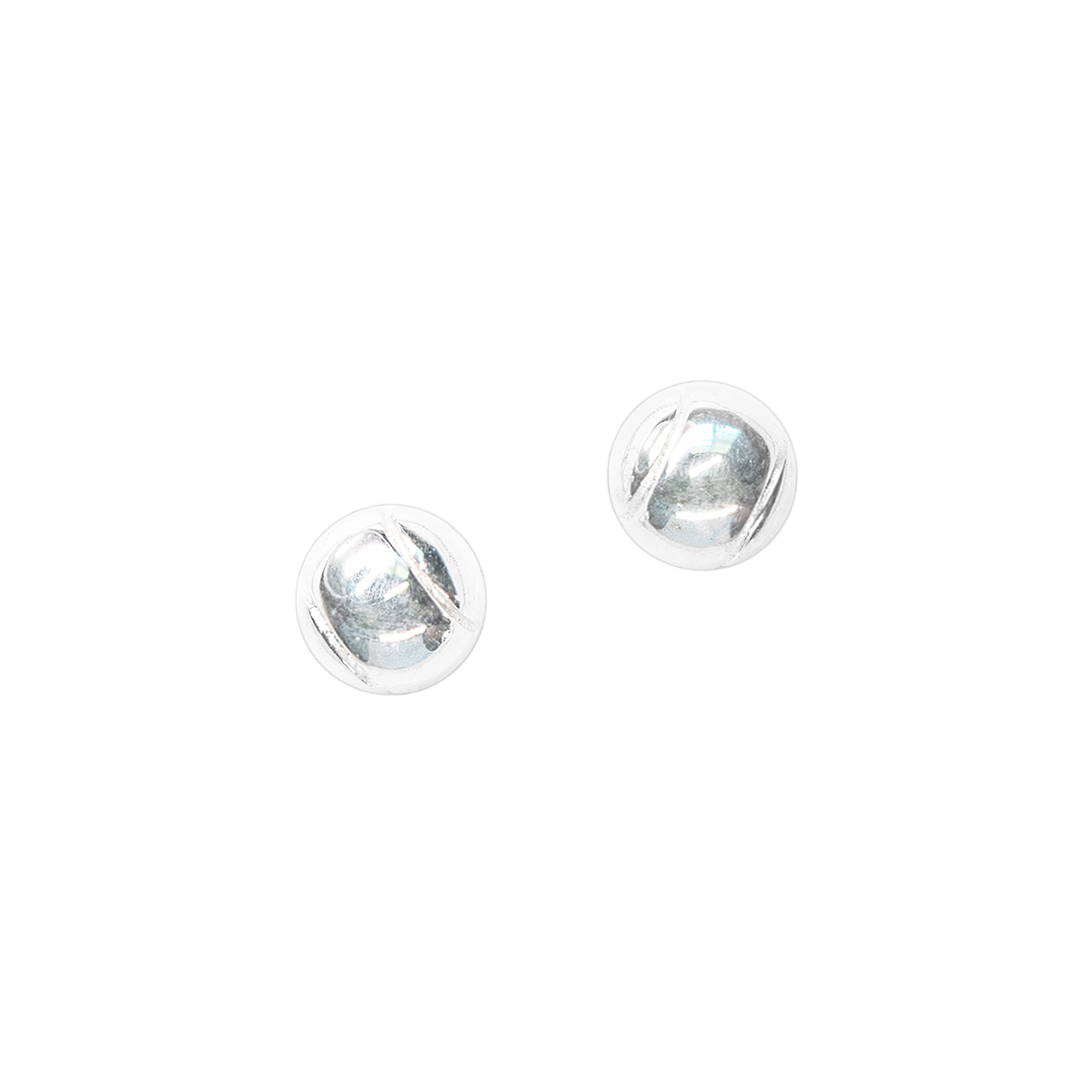 Silver Tennis Ball Earrings