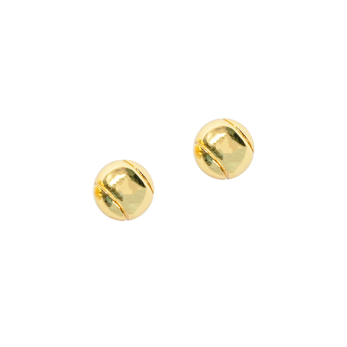 Gold Tennis Ball Earrings