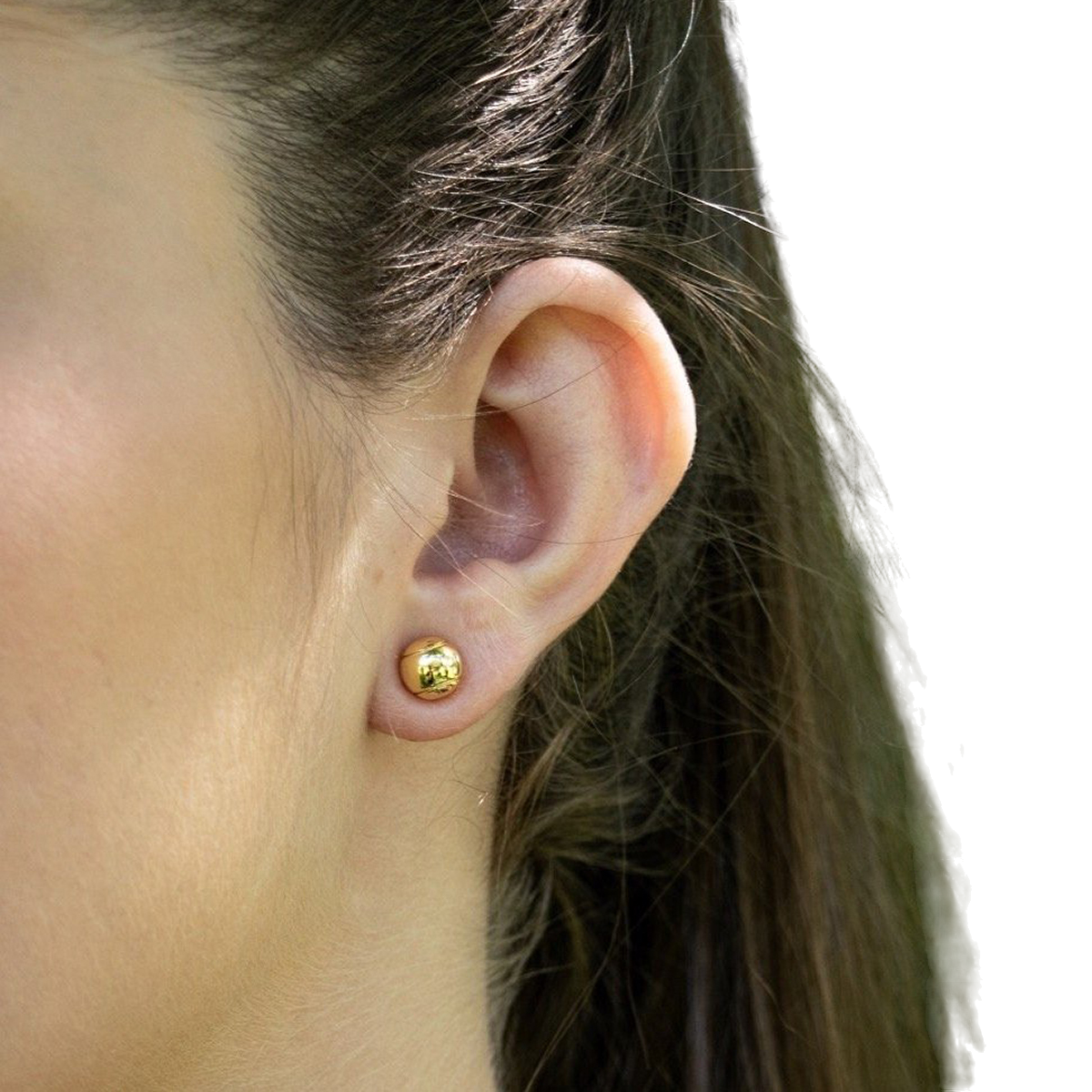 Gold Tennis Ball Earrings