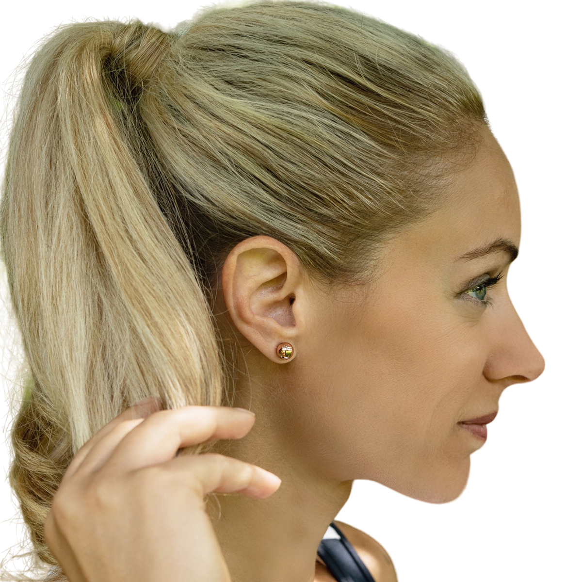 Rose Gold Tennis Ball Earrings