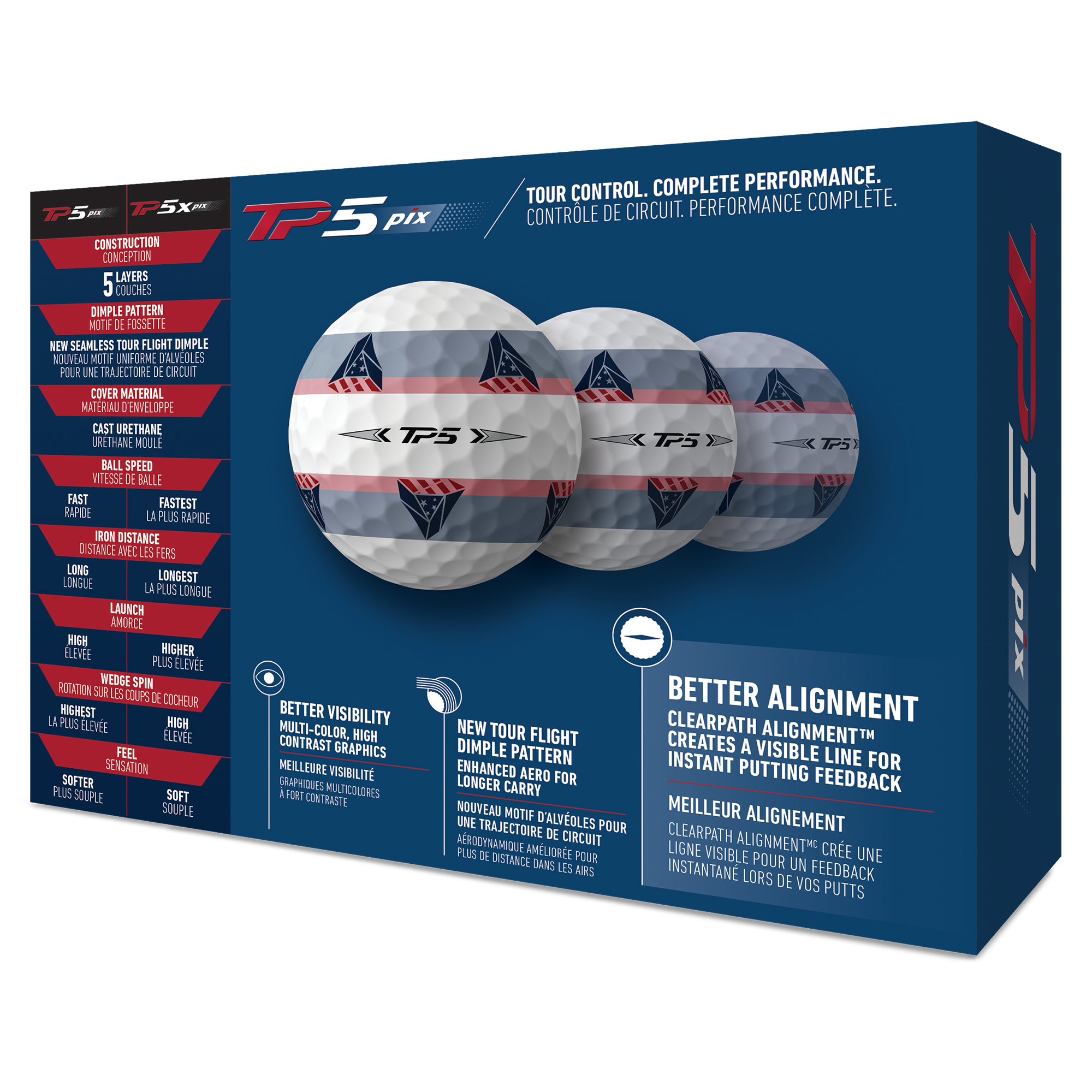 TP5 Pix 2.0 USA Golf Balls