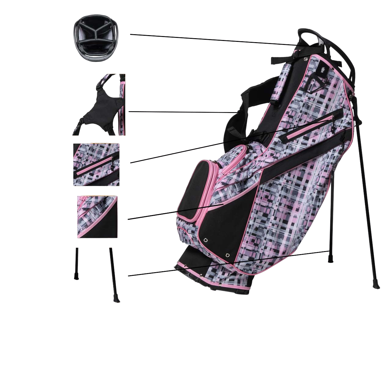 Glove It Pixel Plaid Stand Bag | PGA TOUR Superstore