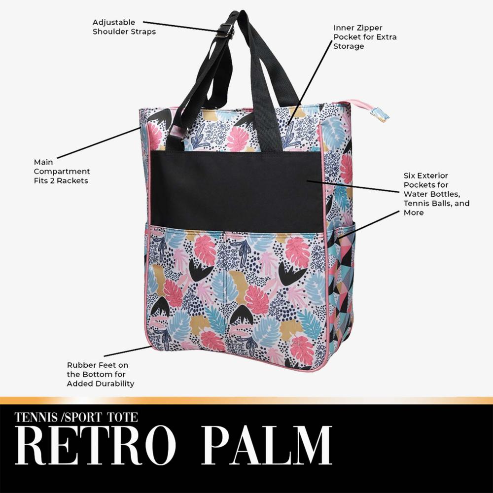 Retro Palm Tennis Tote Bag  22