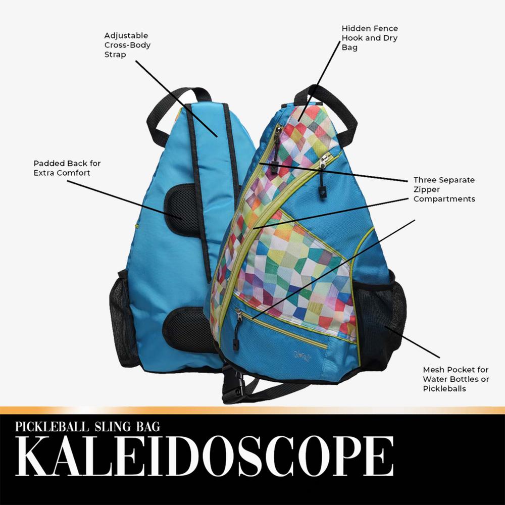 Kaleidoscope Pickle Ball Sling Bag 22