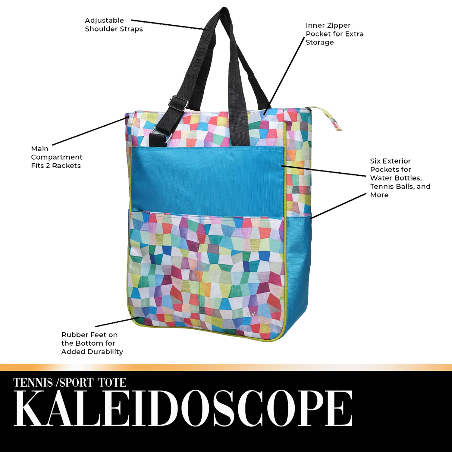 Kaleidoscope  Tennis Tote Bag 22