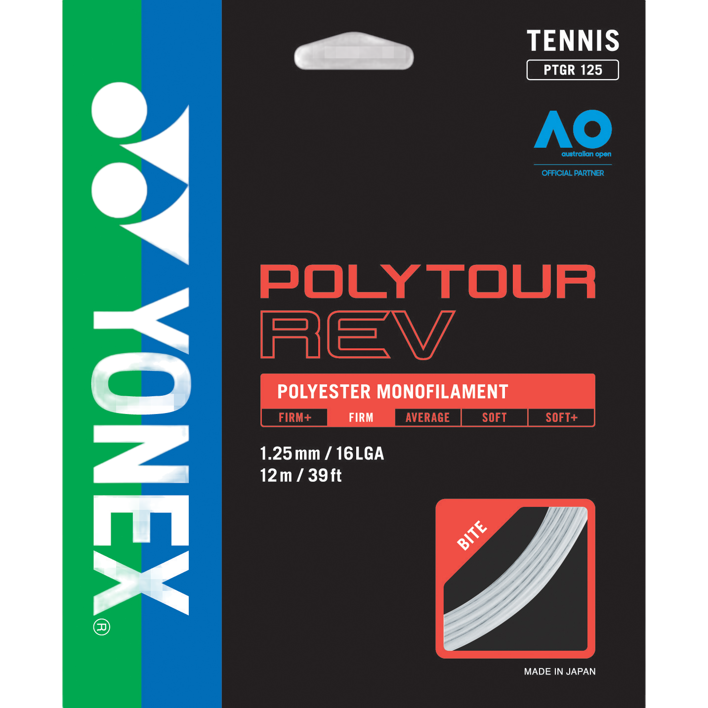 PolyTour Rev 125 Tennis String - White