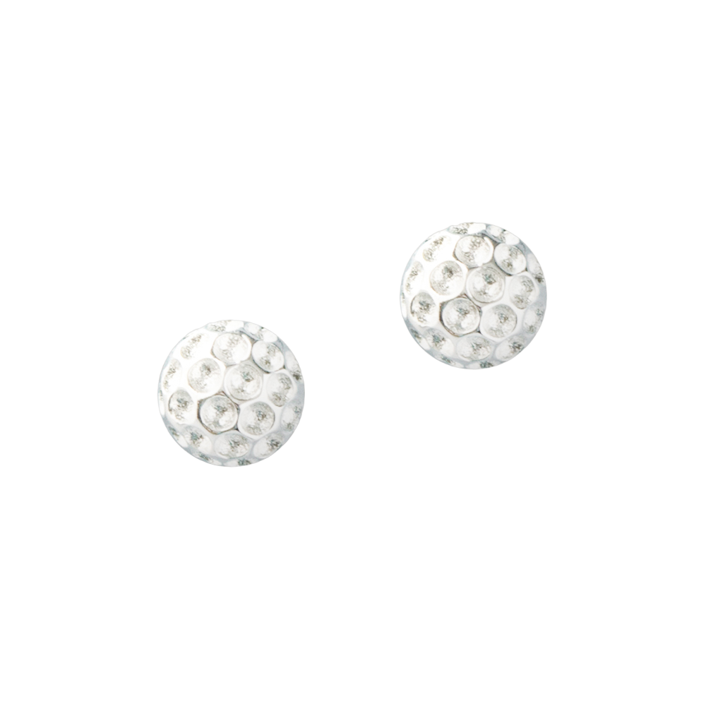 CC Sport Silver Golf Ball Earrings for Little Girls & Tweens