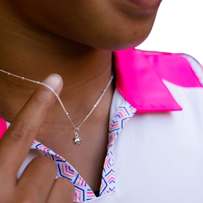 CC Sport Silver Tennis Necklace and Earrings Gift Set for Little Girls & Tweens