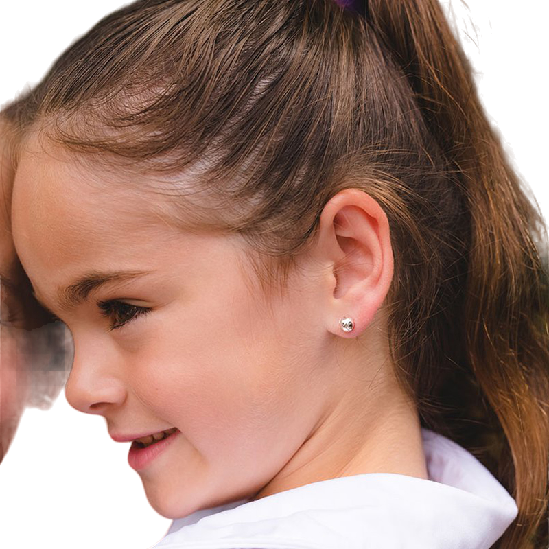 CC Sport Mother & Daughter Silver Tennis Ball Earring Set