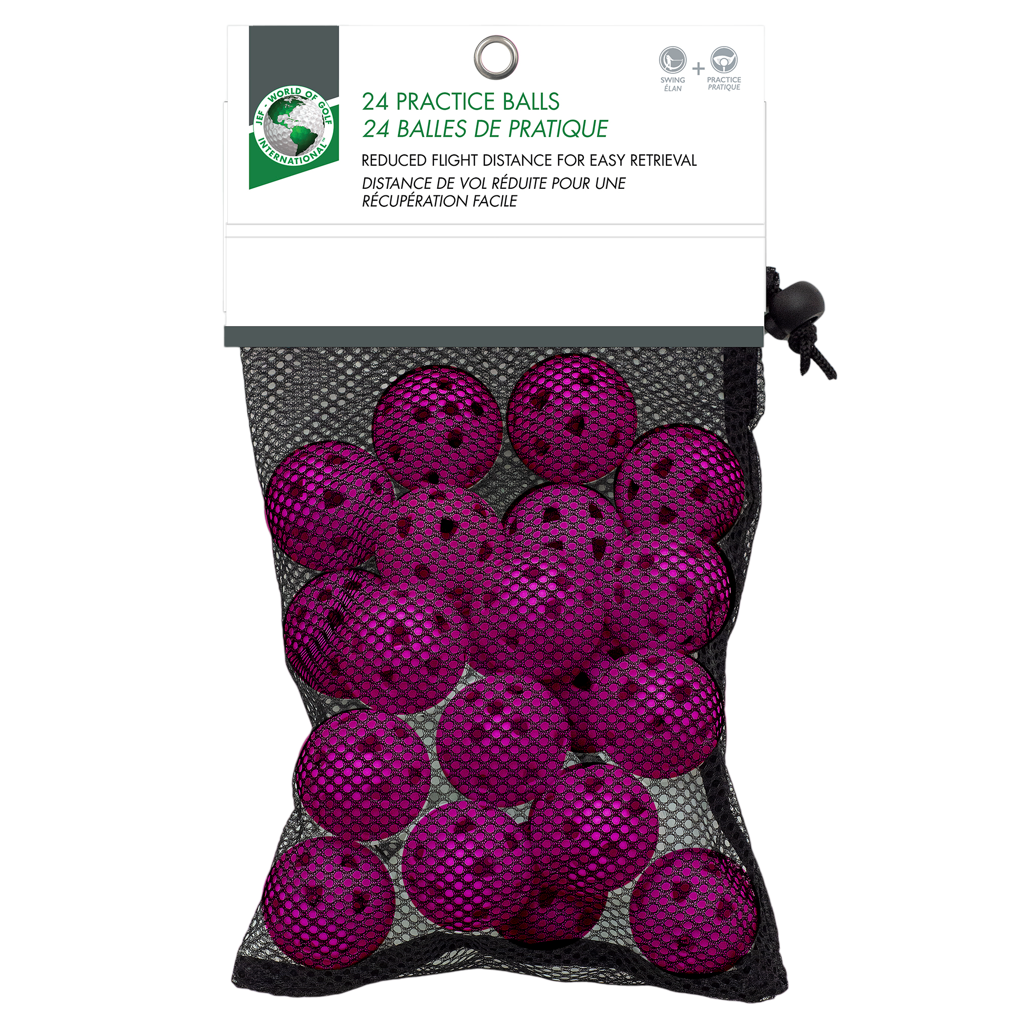 24 Pink Practice Balls w/ Mesh Bag