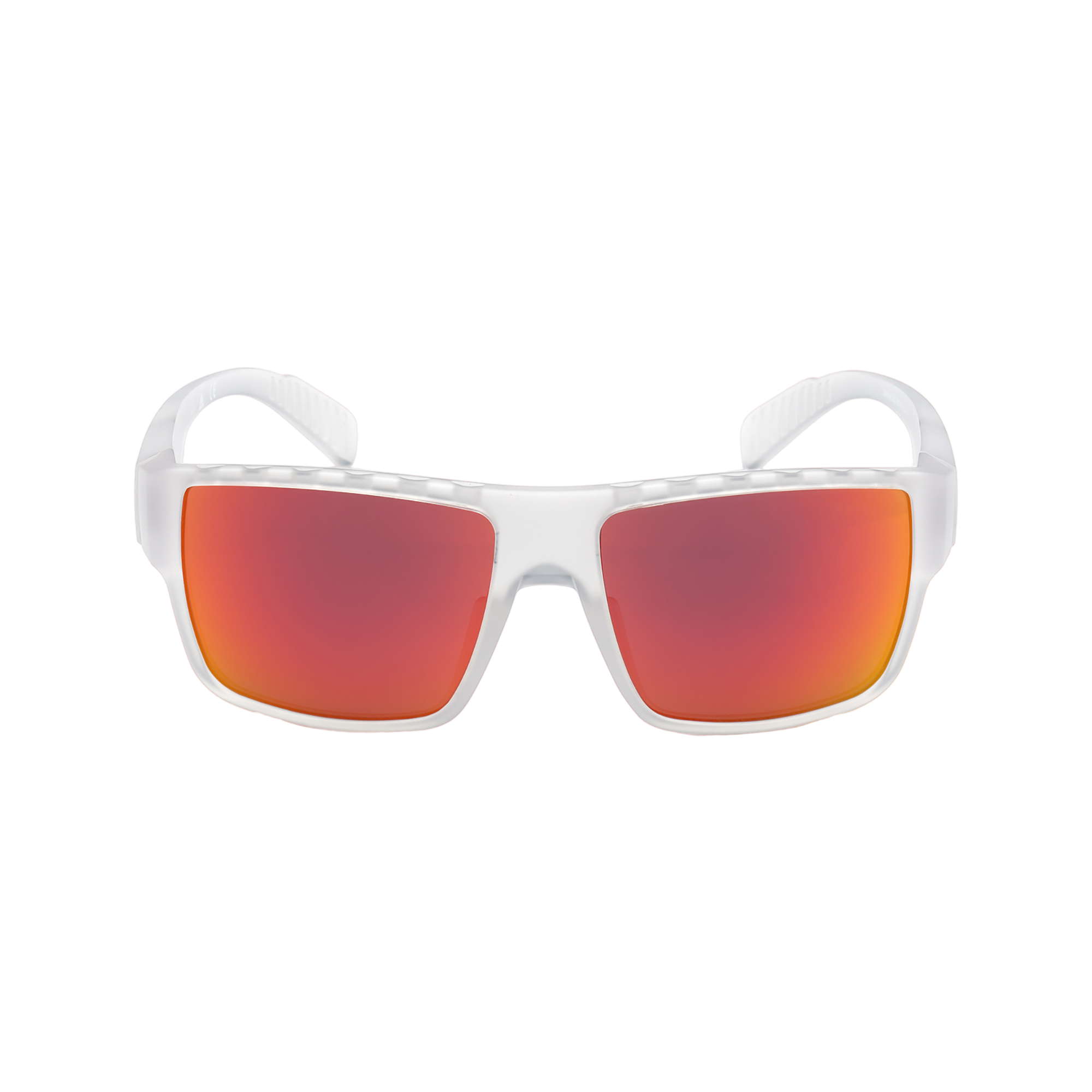 Injected Sport Flat Top Square Sunglasses w/ Brown Mirror Lens
