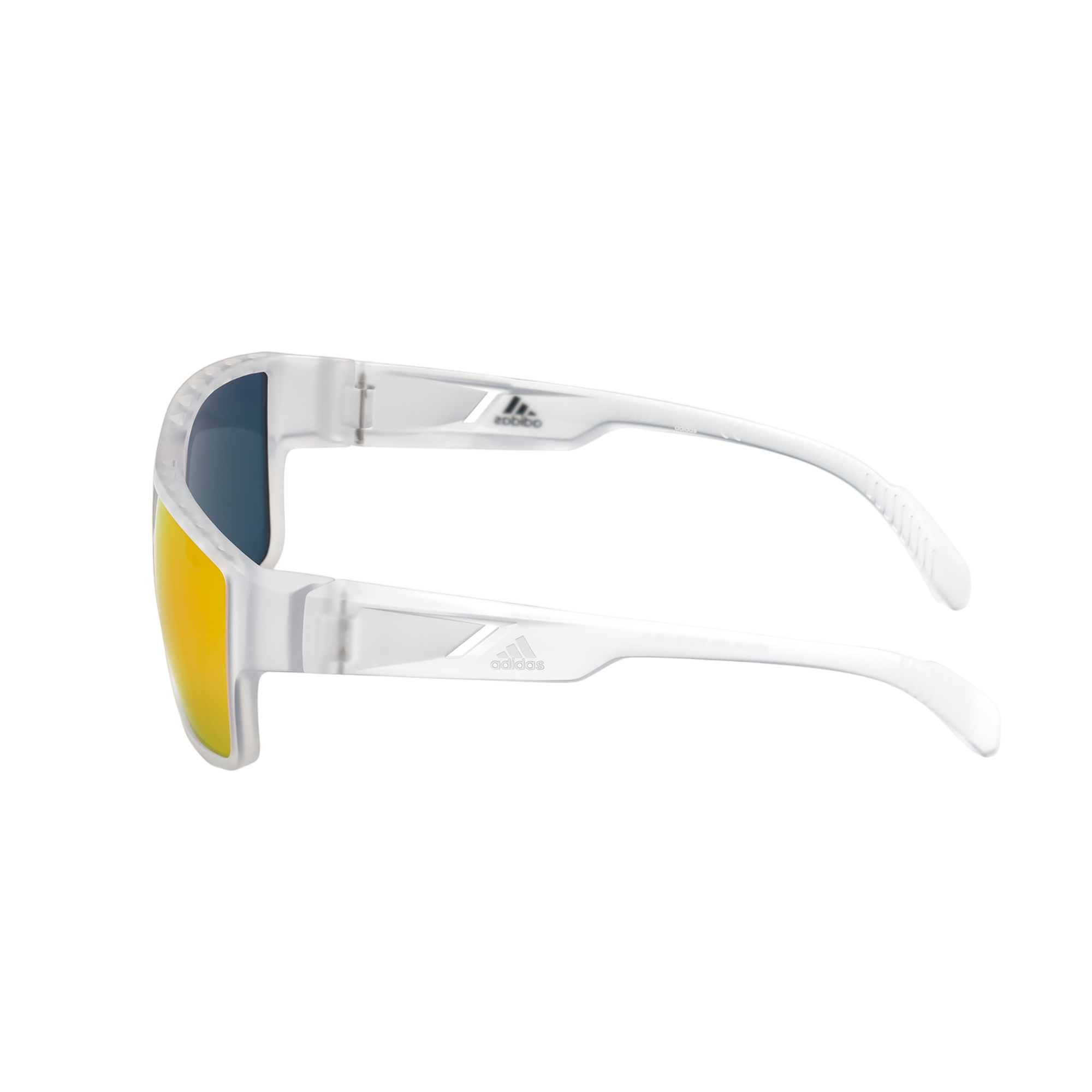 Injected Sport Flat Top Square Sunglasses w/ Brown Mirror Lens