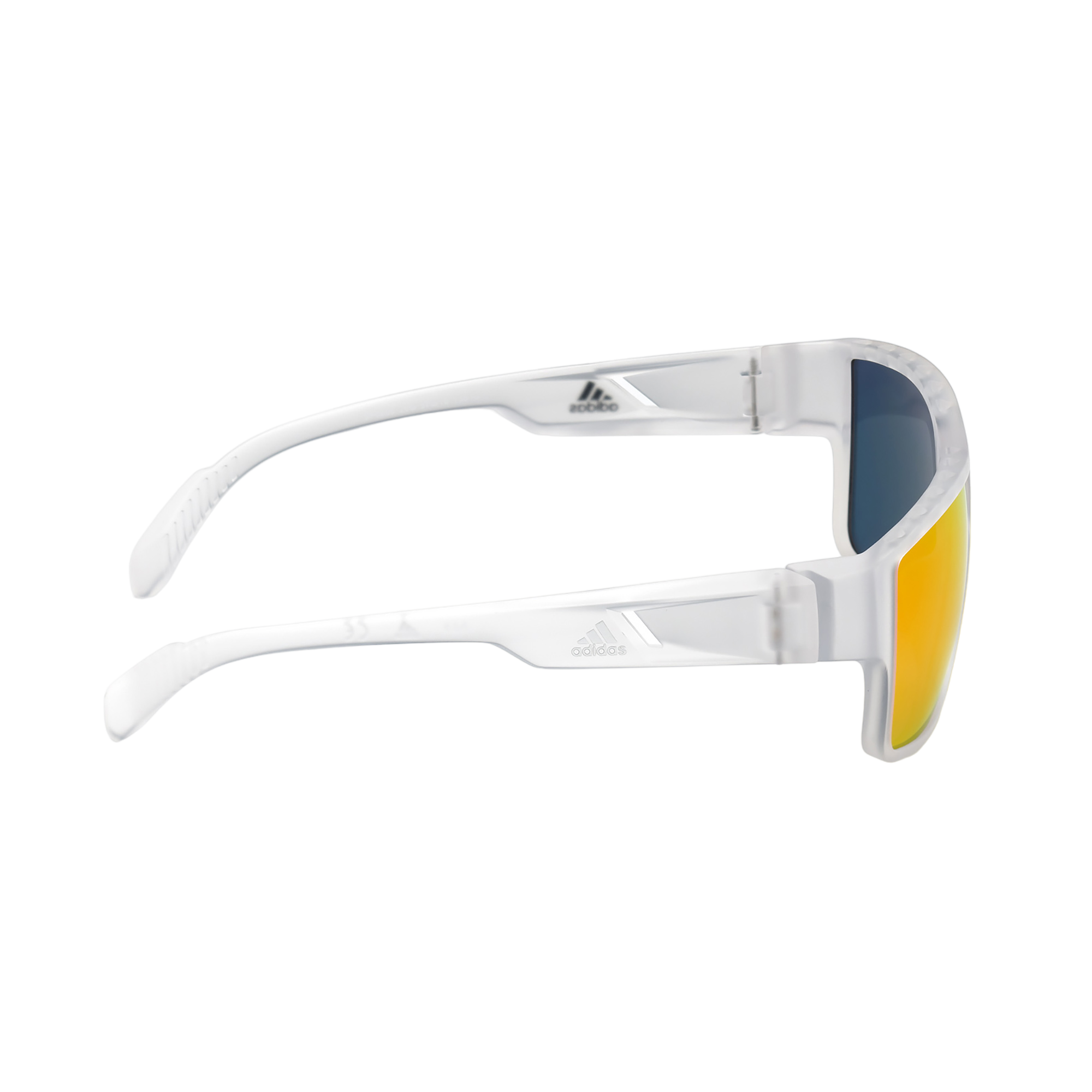 Injected Sport Flat Top Square Sunglasses w/ Brown Mirror Lens
