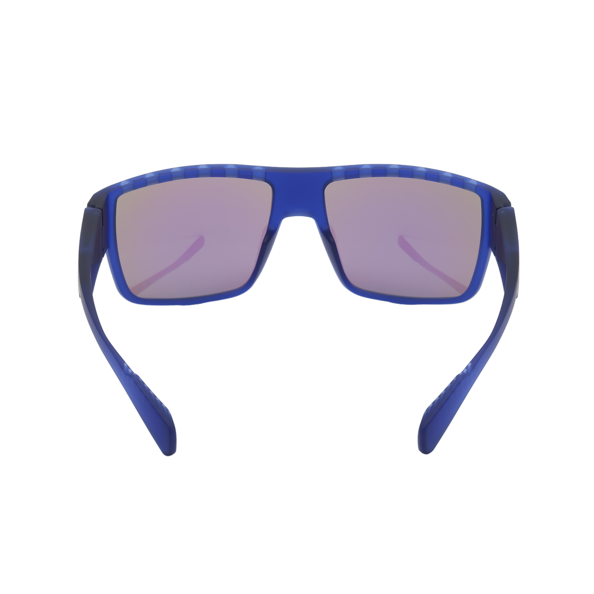 Injected Sport Flat Top Square Sunglasses w/ Green Mirror Lens