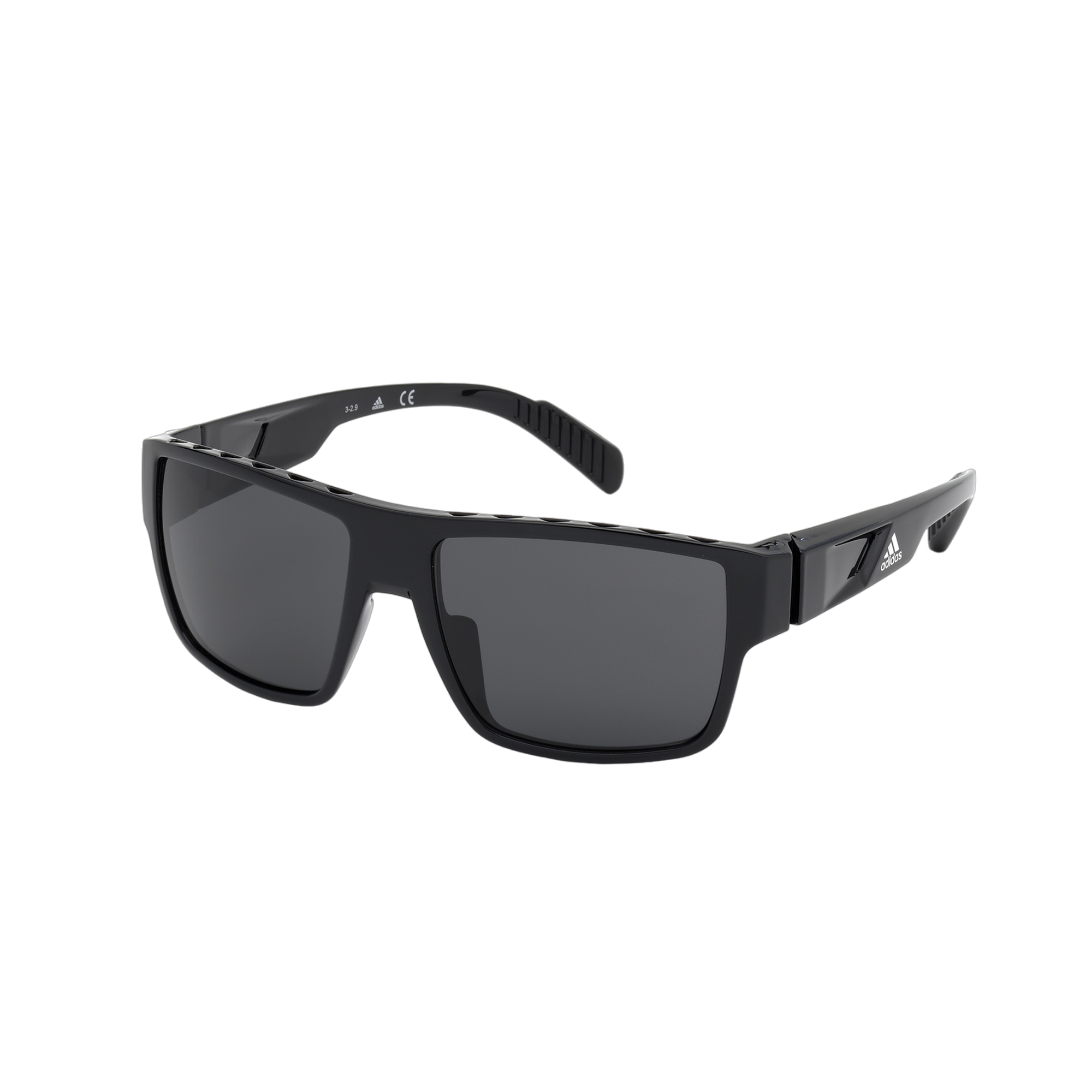 Injected Sport Flat Top Square Sunglasses w/ Smoke Lens