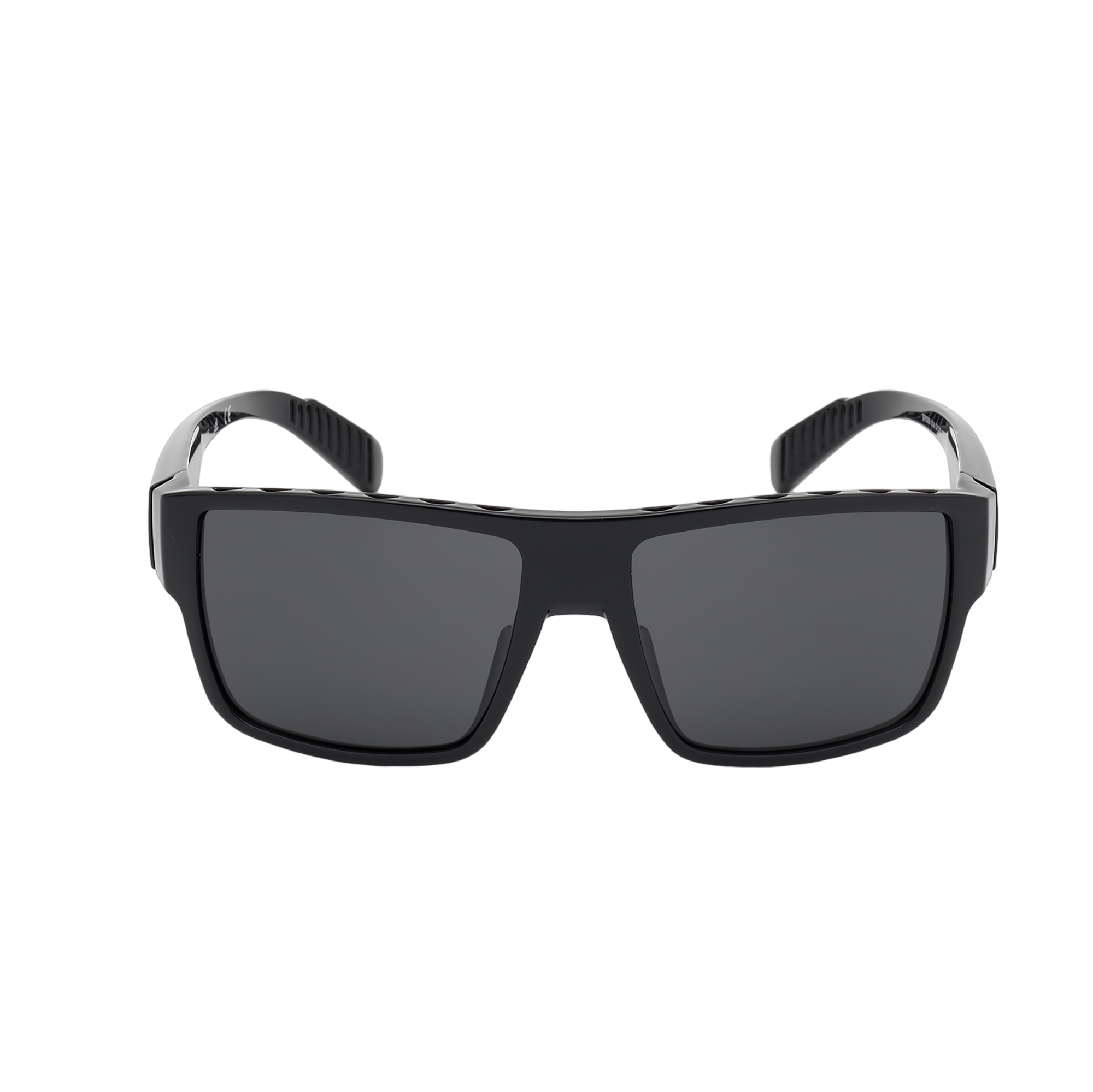 Injected Sport Flat Top Square Sunglasses w/ Smoke Lens