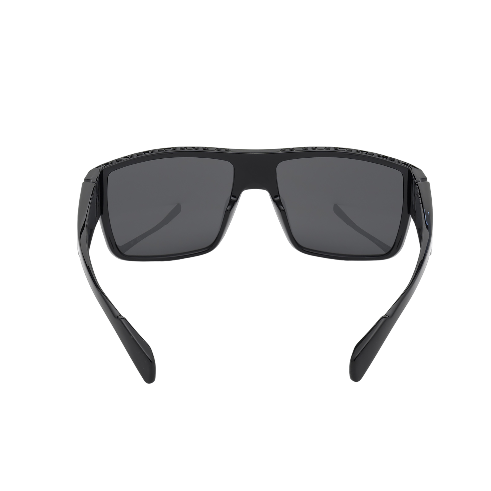 Injected Sport Flat Top Square Sunglasses w/ Smoke Lens