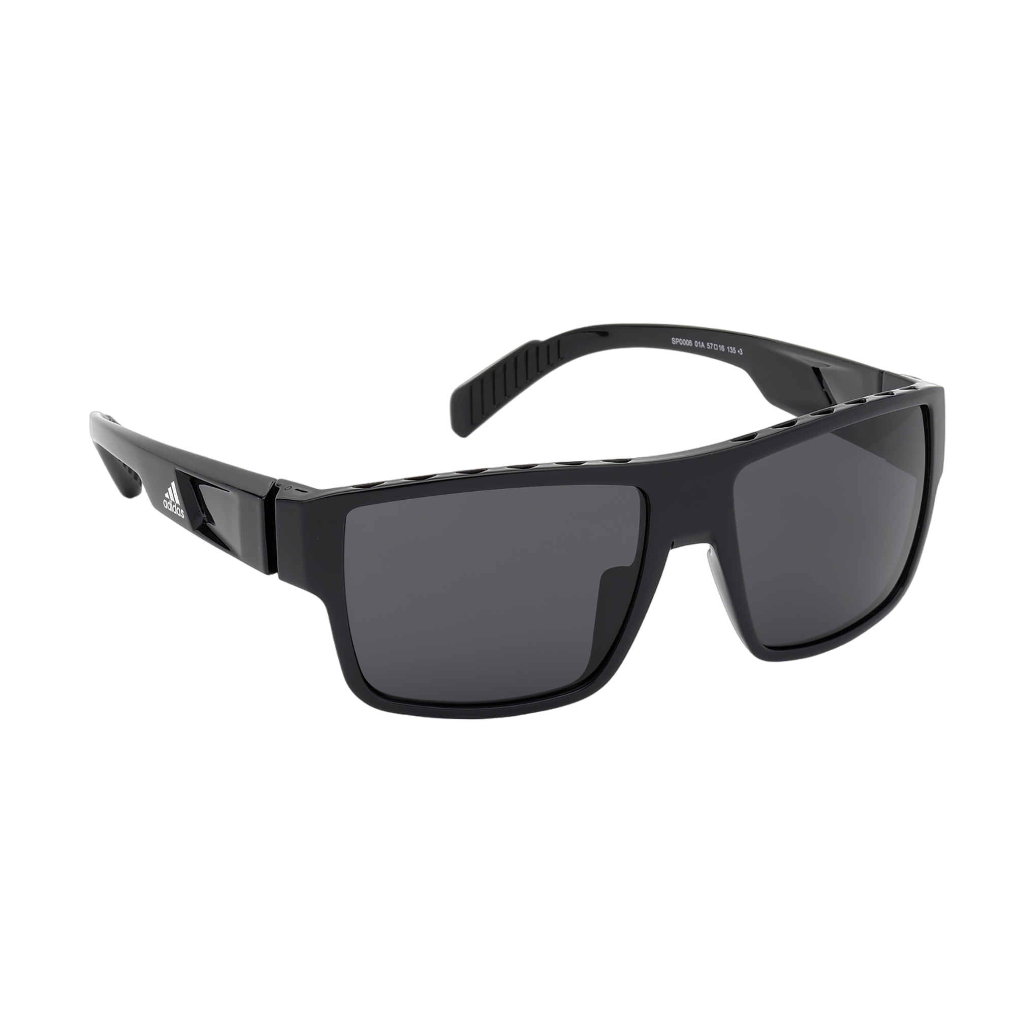Injected Sport Flat Top Square Sunglasses w/ Smoke Lens