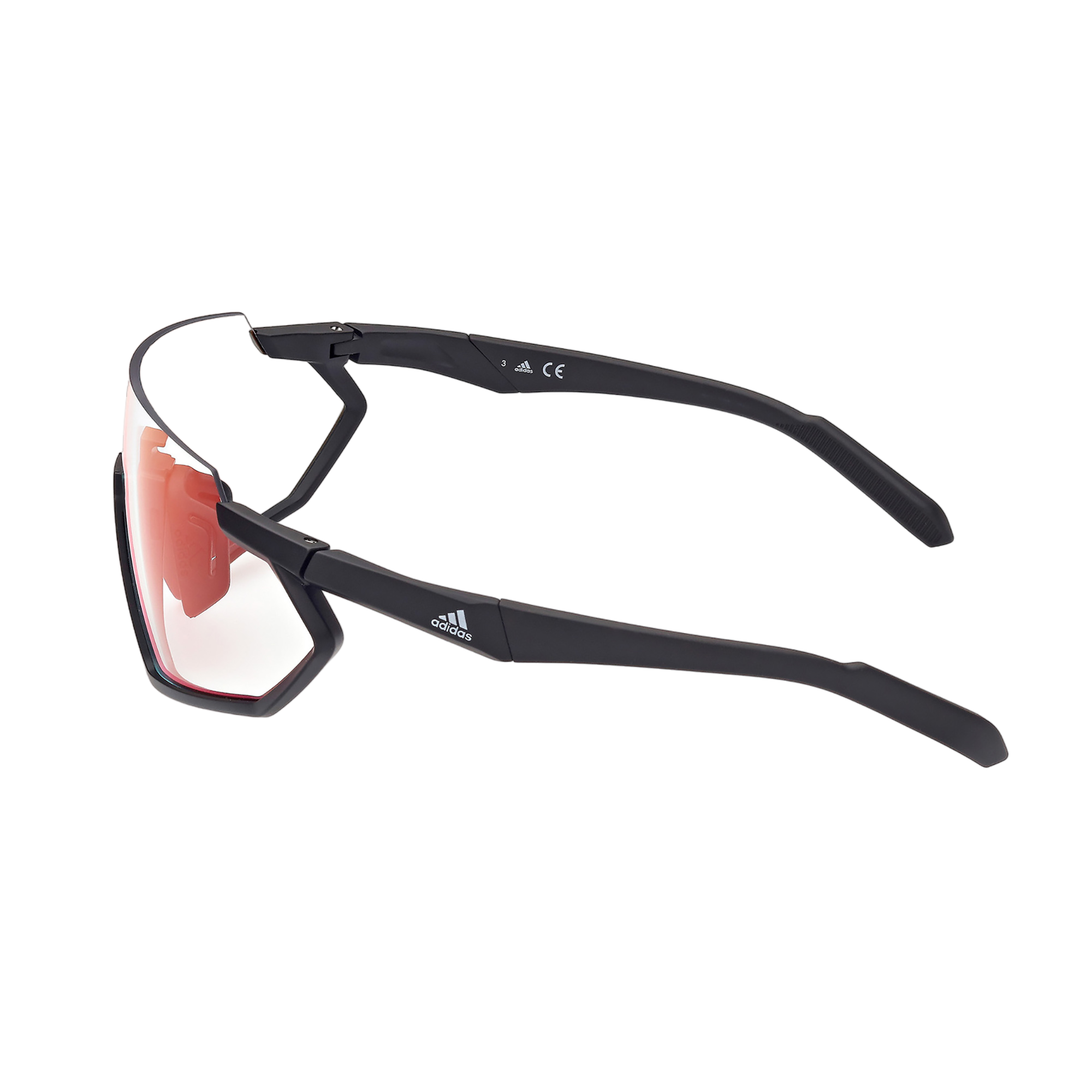 Injected Sport Semi-Rimless Shield Sunglasses w/ Photochromatic Lens