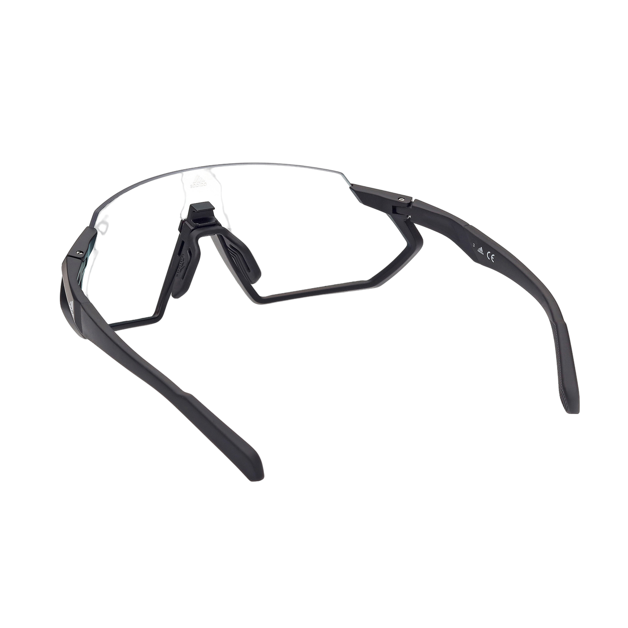 Injected Sport Semi-Rimless Shield Sunglasses w/ Photochromatic Lens