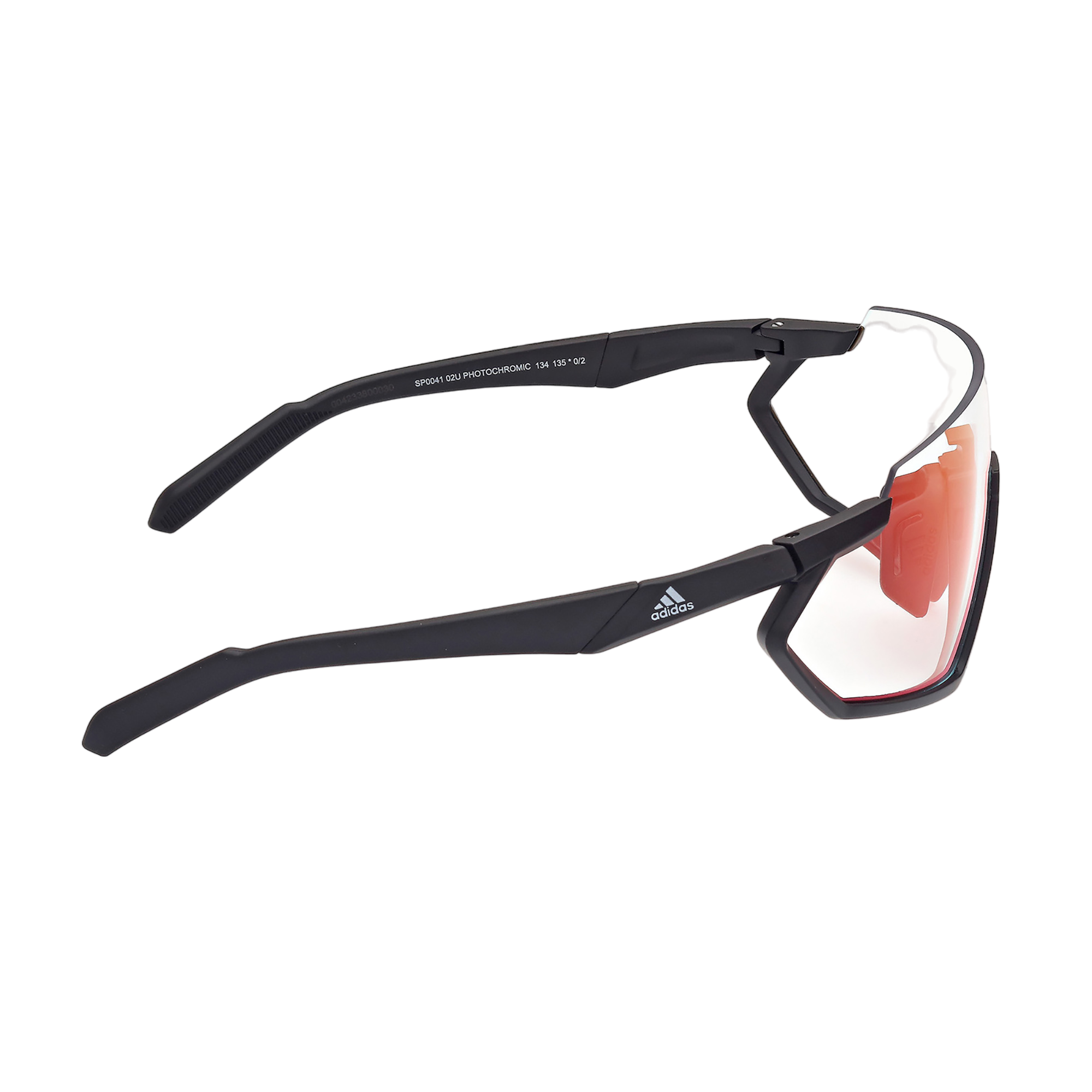Injected Sport Semi-Rimless Shield Sunglasses w/ Photochromatic Lens