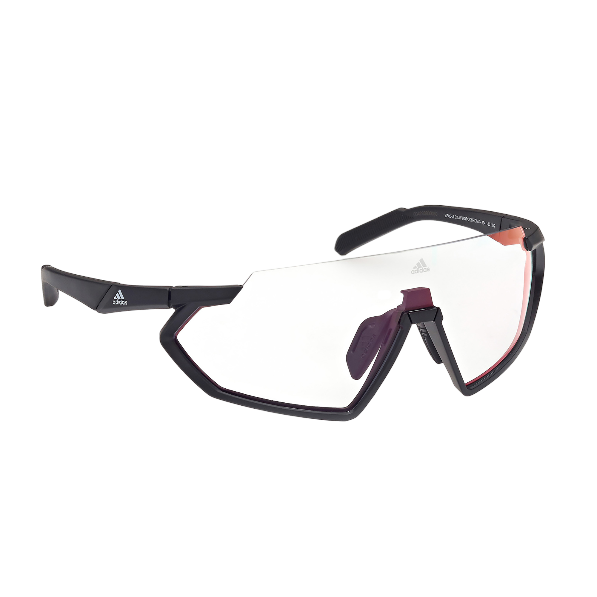 Injected Sport Semi-Rimless Shield Sunglasses w/ Photochromatic Lens