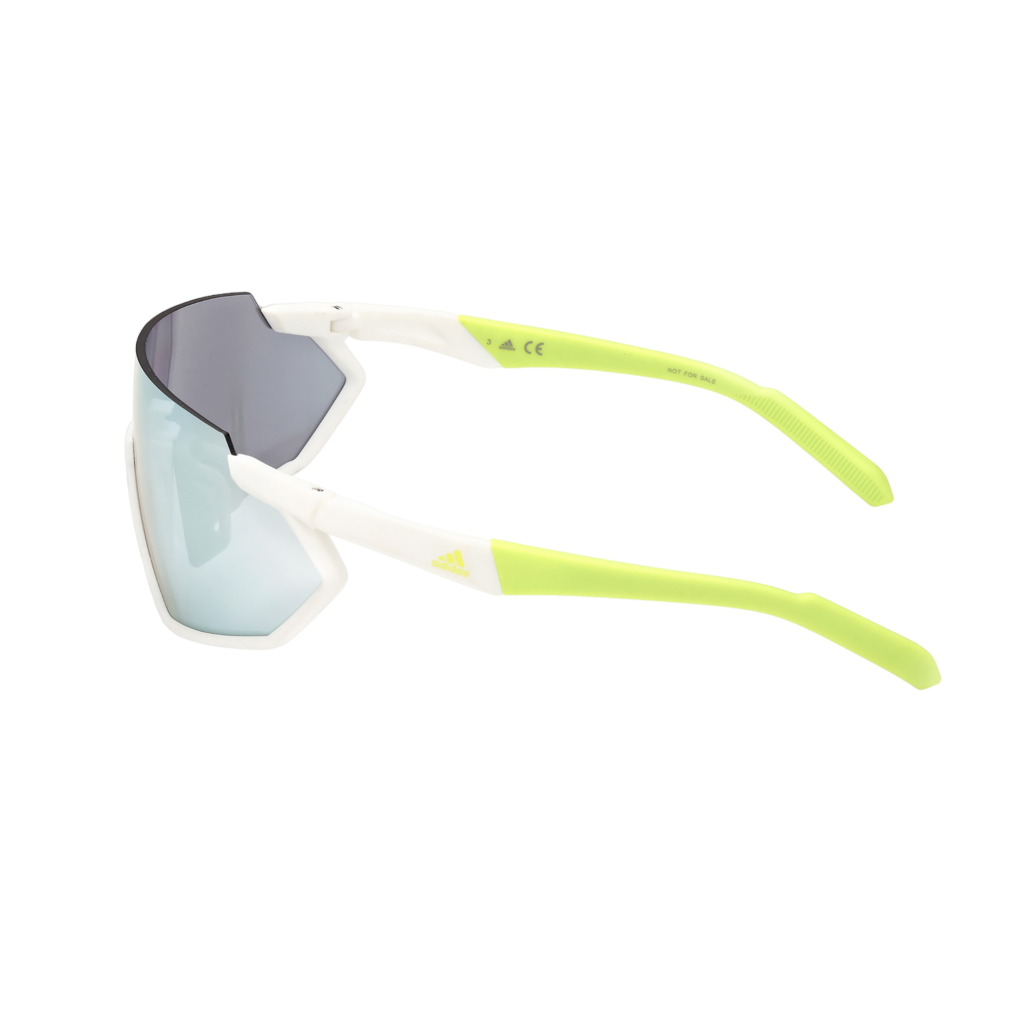 Injected Sport Semi-Rimless Shield Sunglasses w/ Smoke Mirror Lens
