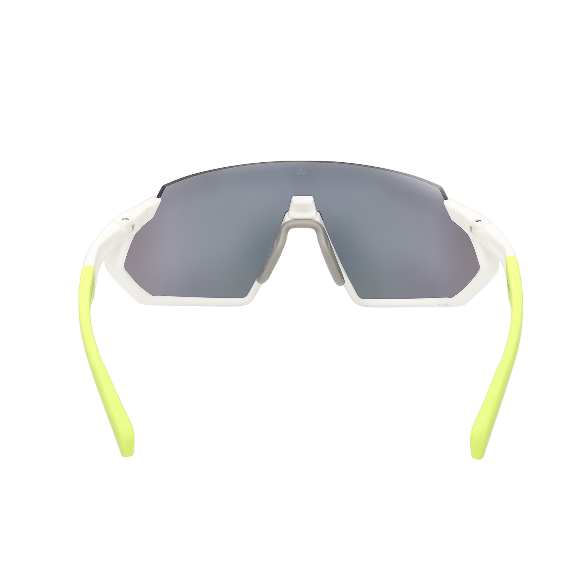 Injected Sport Semi-Rimless Shield Sunglasses w/ Smoke Mirror Lens