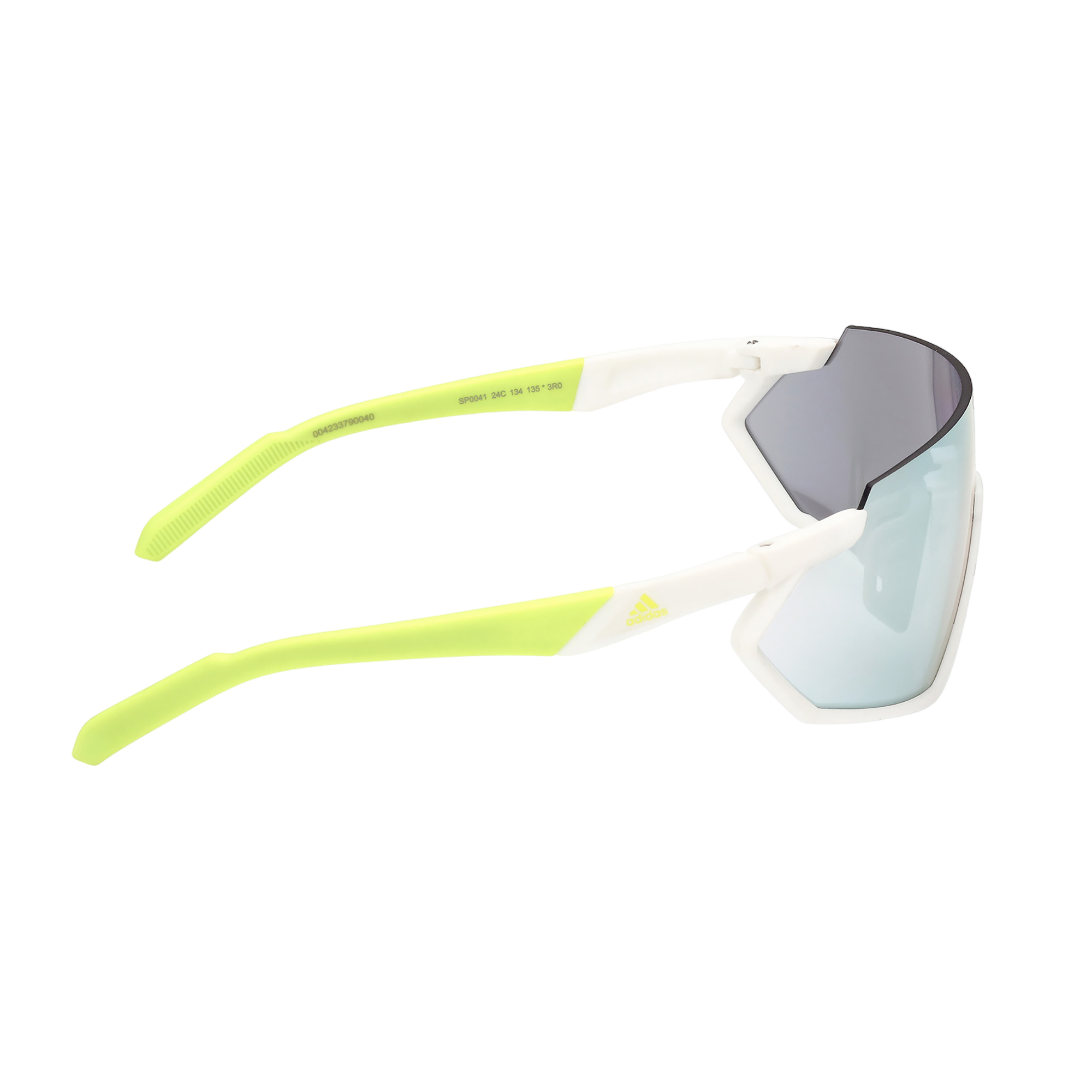 Injected Sport Semi-Rimless Shield Sunglasses w/ Smoke Mirror Lens