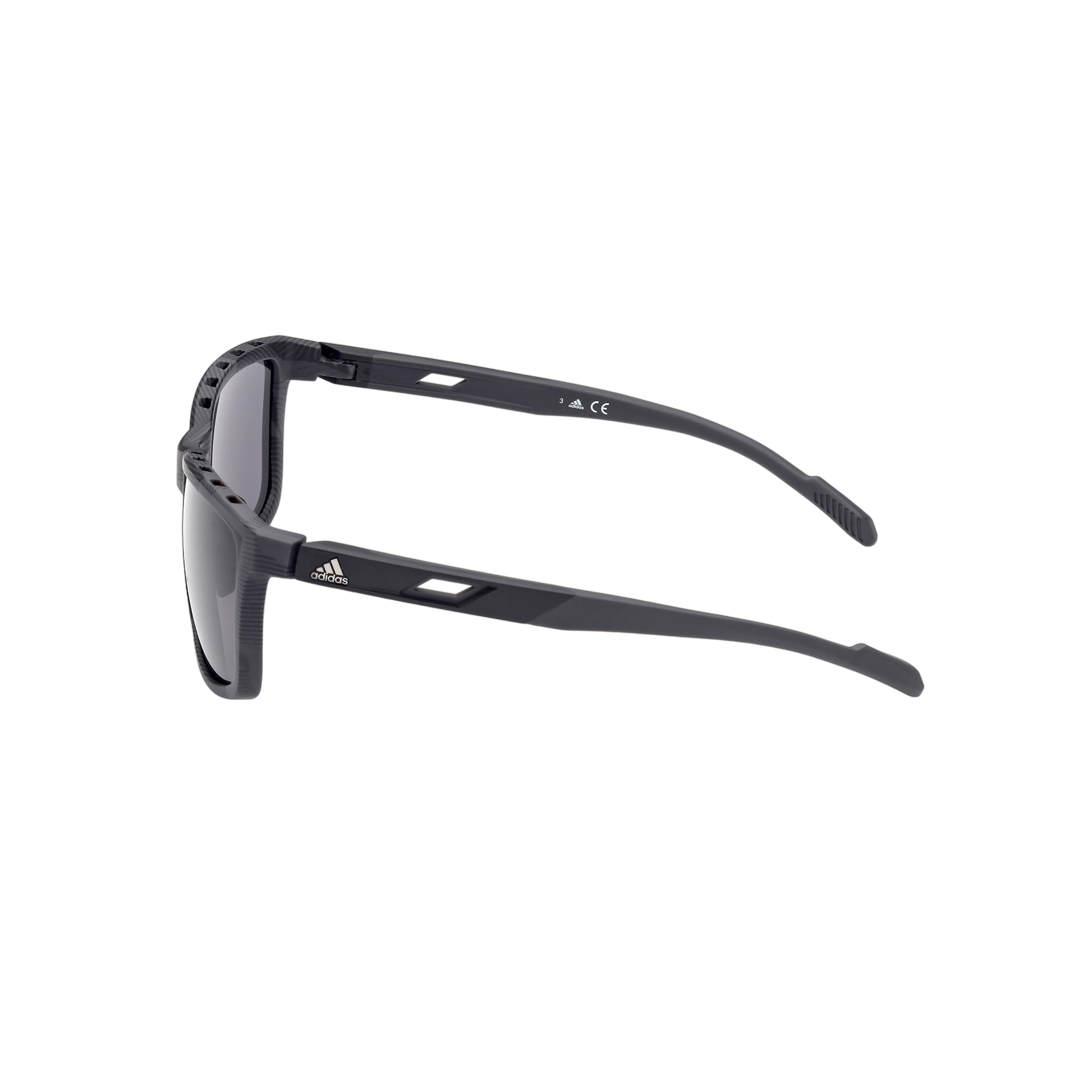 Injected Sport Square Frame Sunglasses w/ Smoke Lens