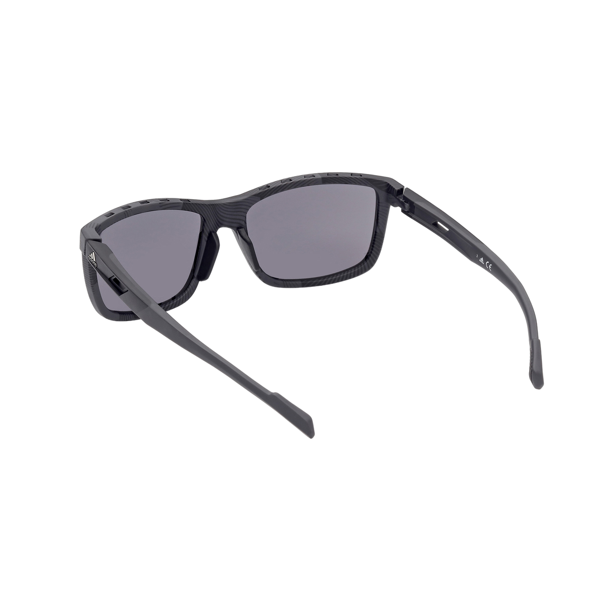 Injected Sport Square Frame Sunglasses w/ Smoke Lens