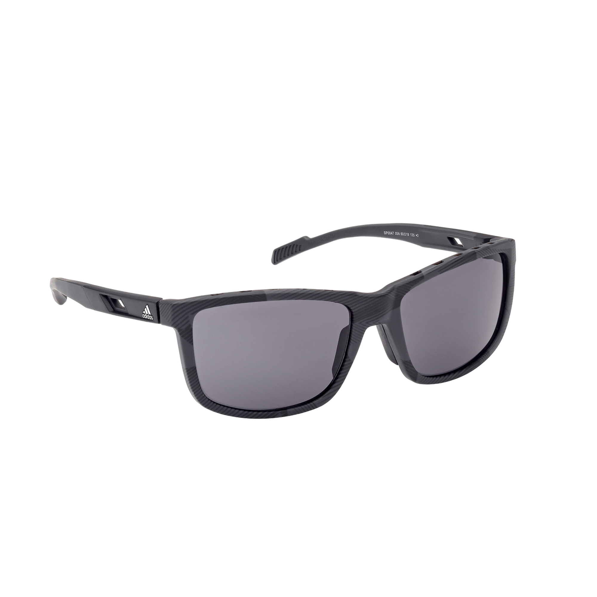 Injected Sport Square Frame Sunglasses w/ Smoke Lens