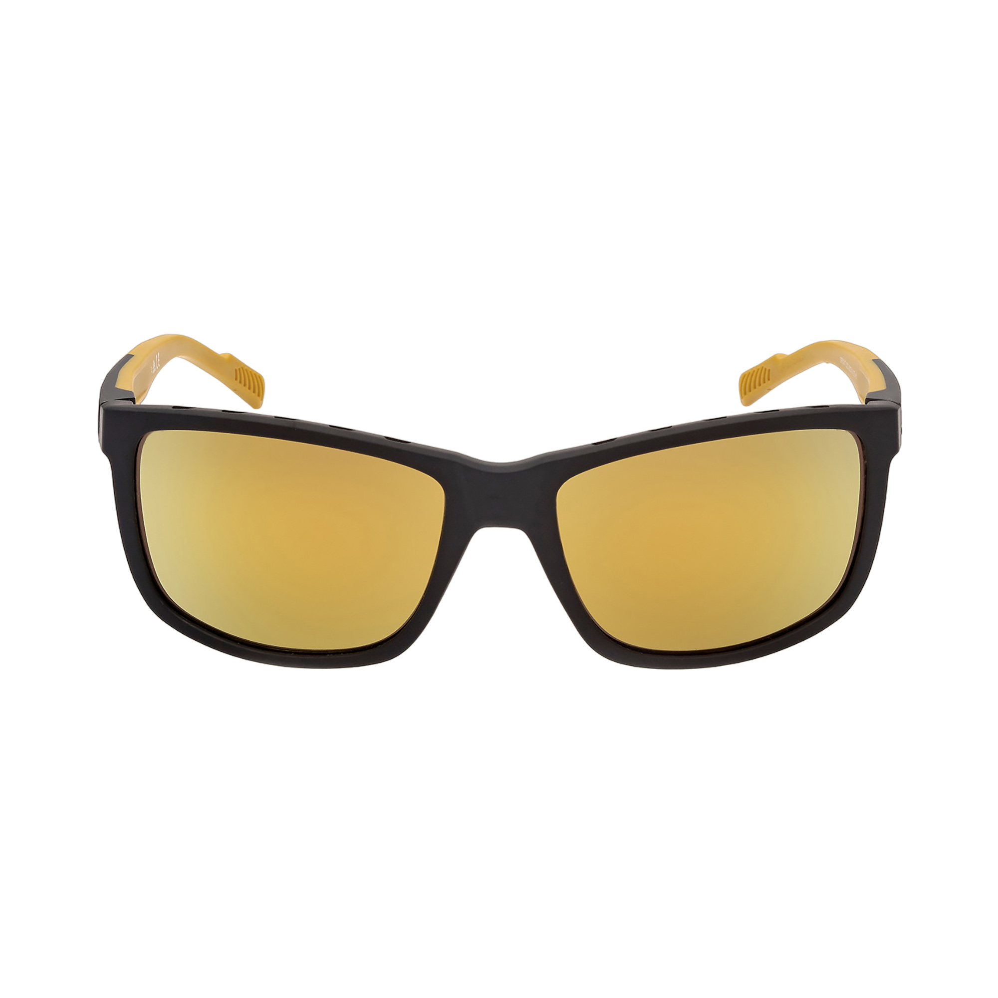 Injected Sport Square Frame Sunglasses w/ Brown Mirror Lens