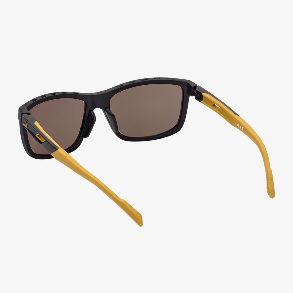 Injected Sport Square Frame Sunglasses w/ Brown Mirror Lens