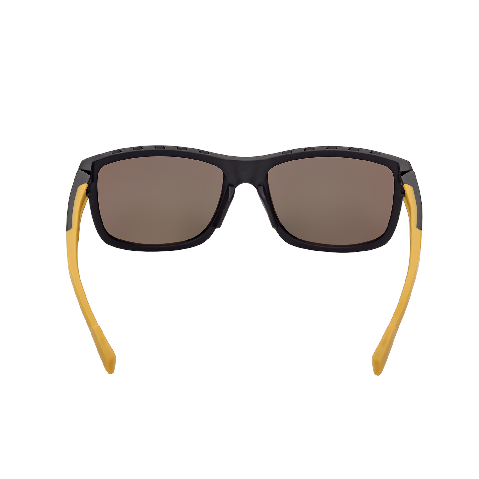 Injected Sport Square Frame Sunglasses w/ Brown Mirror Lens