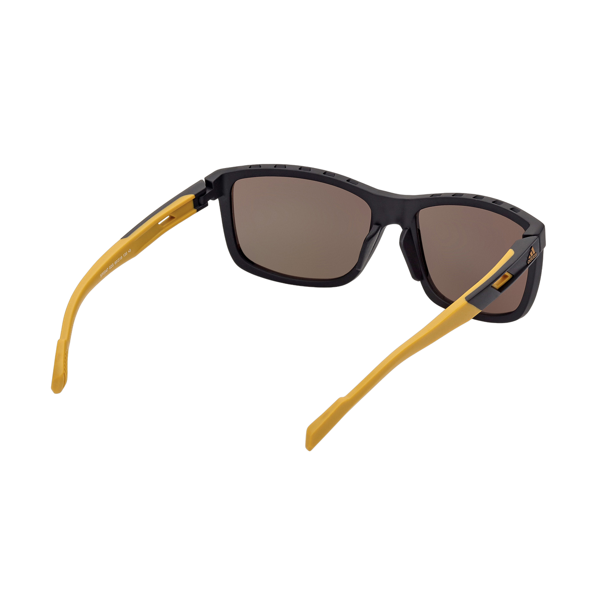 Injected Sport Square Frame Sunglasses w/ Brown Mirror Lens