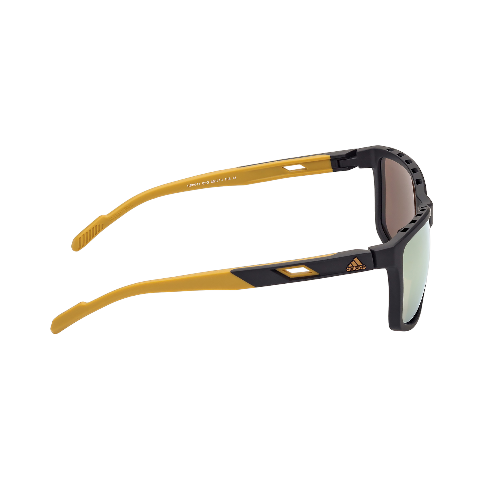 Injected Sport Square Frame Sunglasses w/ Brown Mirror Lens