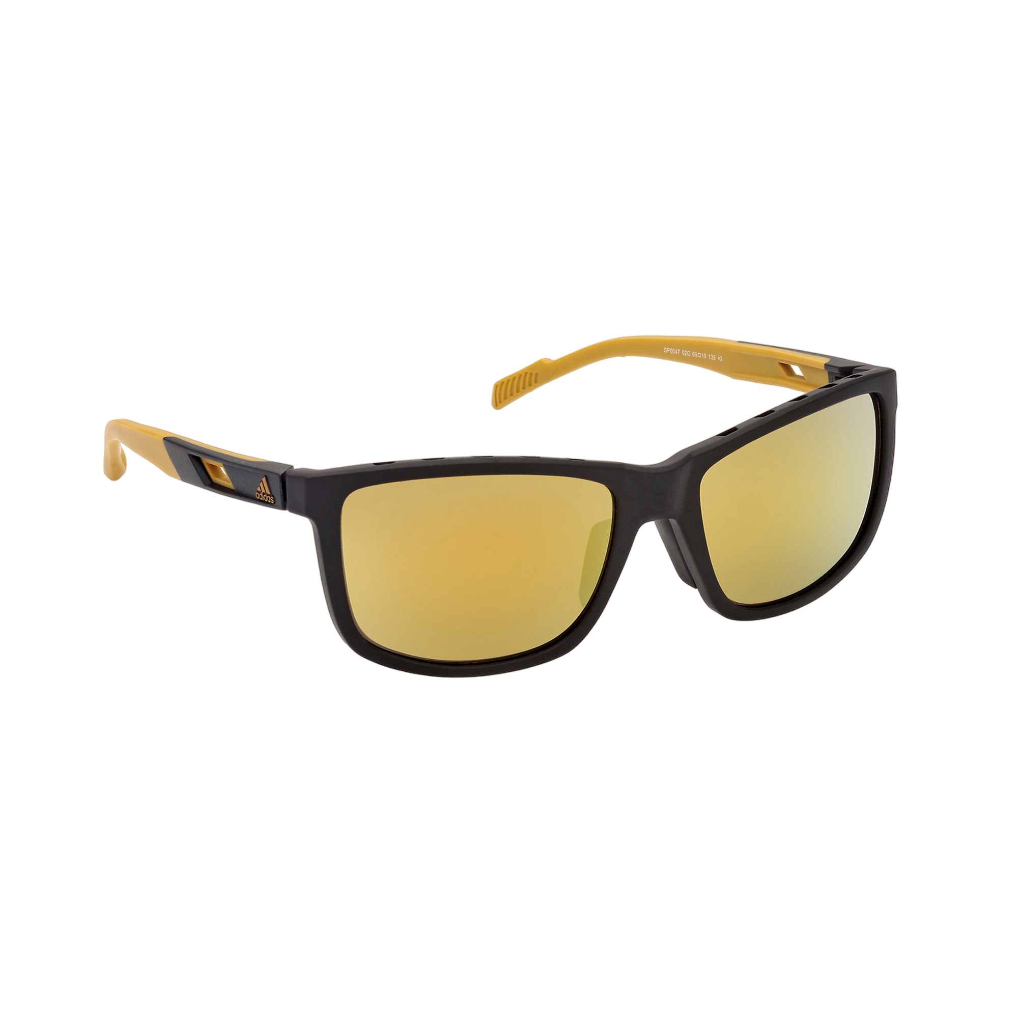 Injected Sport Square Frame Sunglasses w/ Brown Mirror Lens