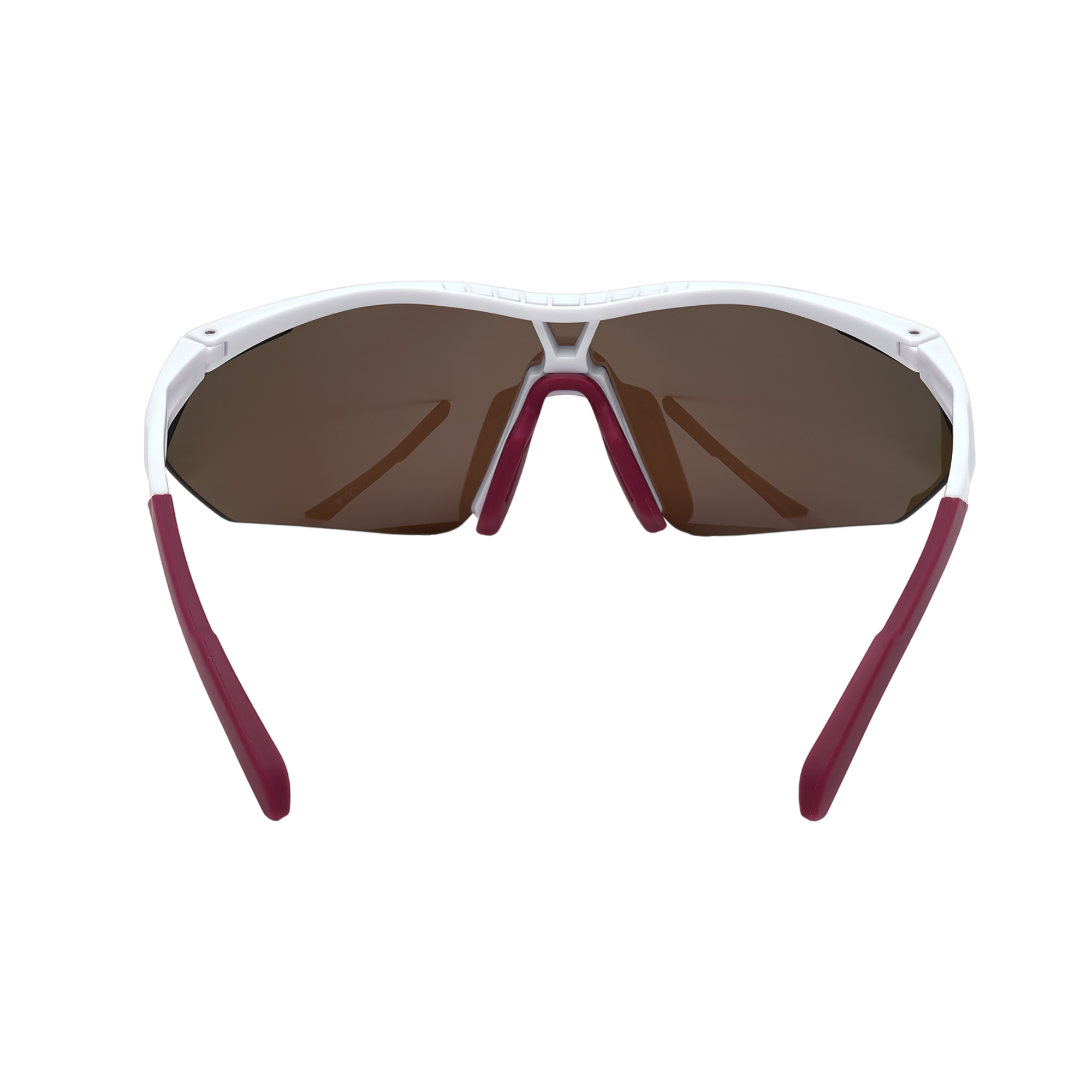 Injected Sport Semi-Rimless Shield Sunglasses w/ Roviex Mirror Lens