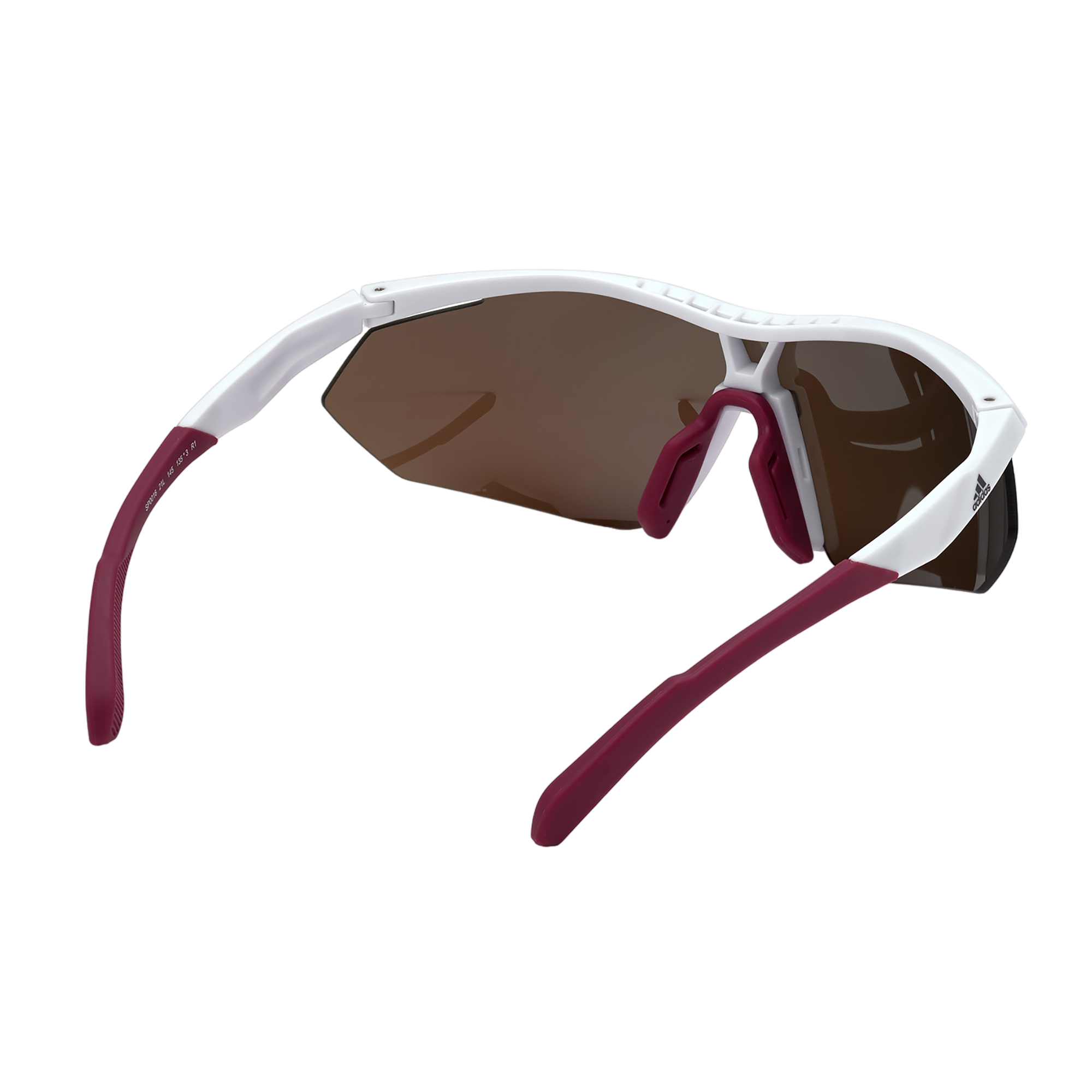 Injected Sport Semi-Rimless Shield Sunglasses w/ Roviex Mirror Lens