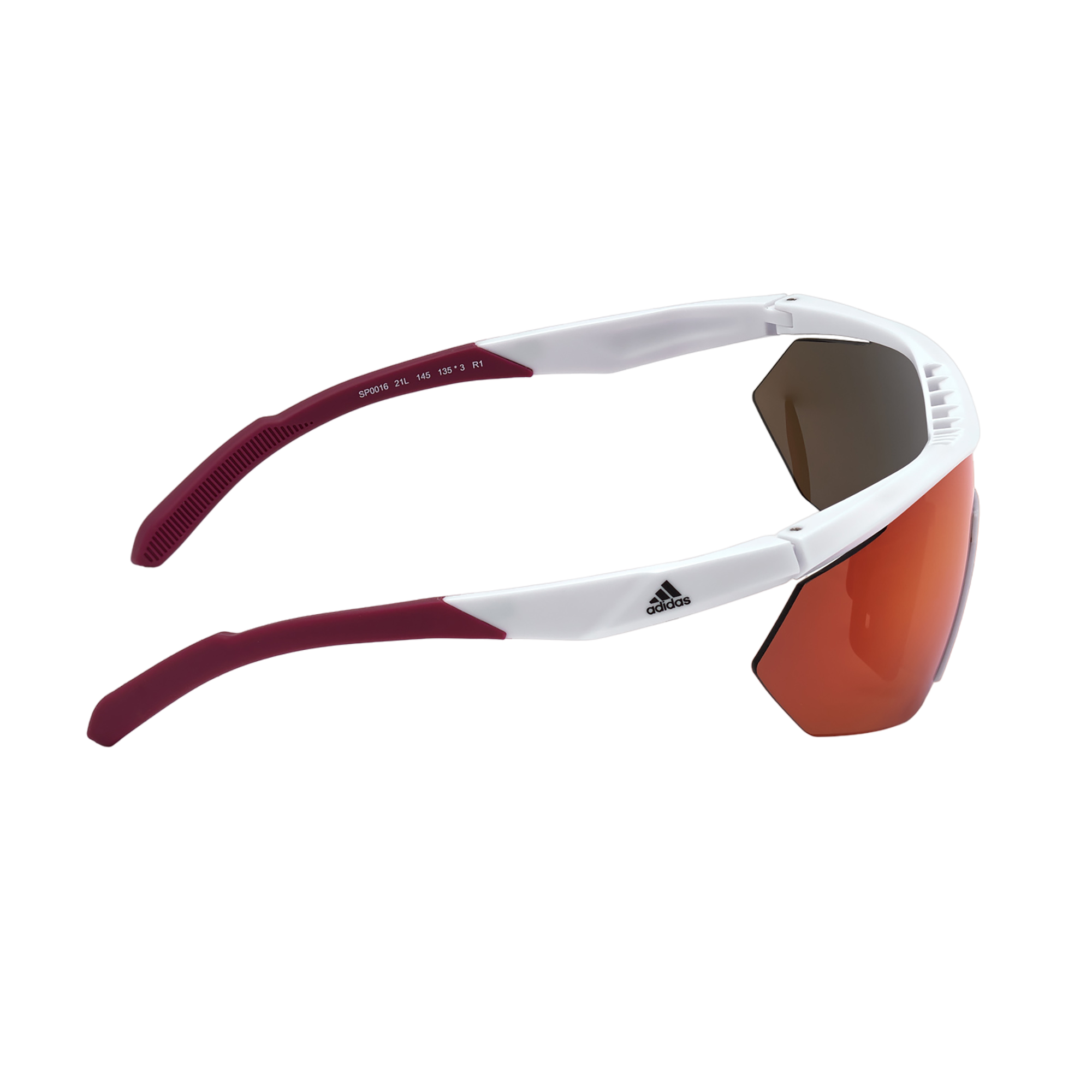 Injected Sport Semi-Rimless Shield Sunglasses w/ Roviex Mirror Lens