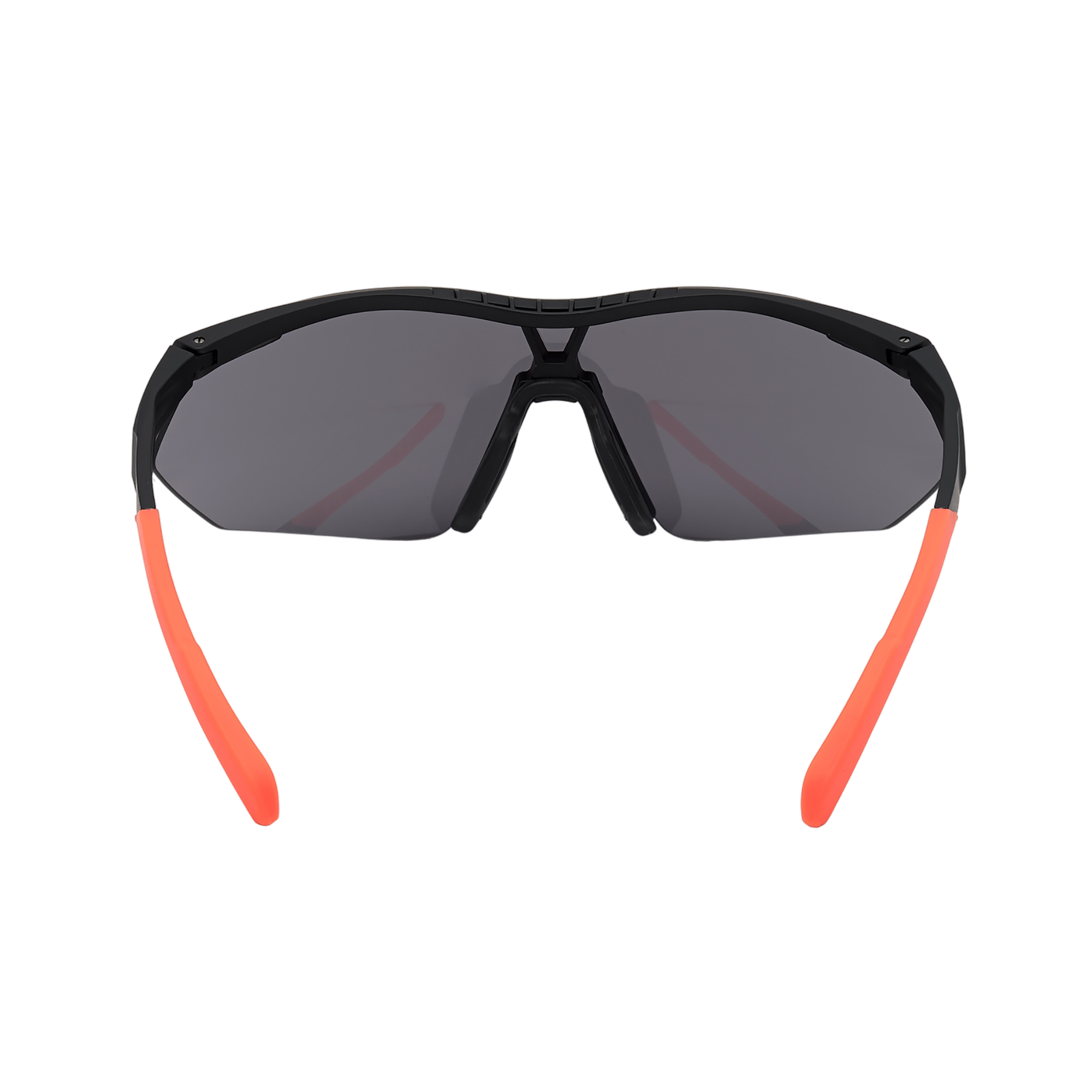 Injected Sport Semi-Rimless Shield Sunglasses w/ Matte Black Lens
